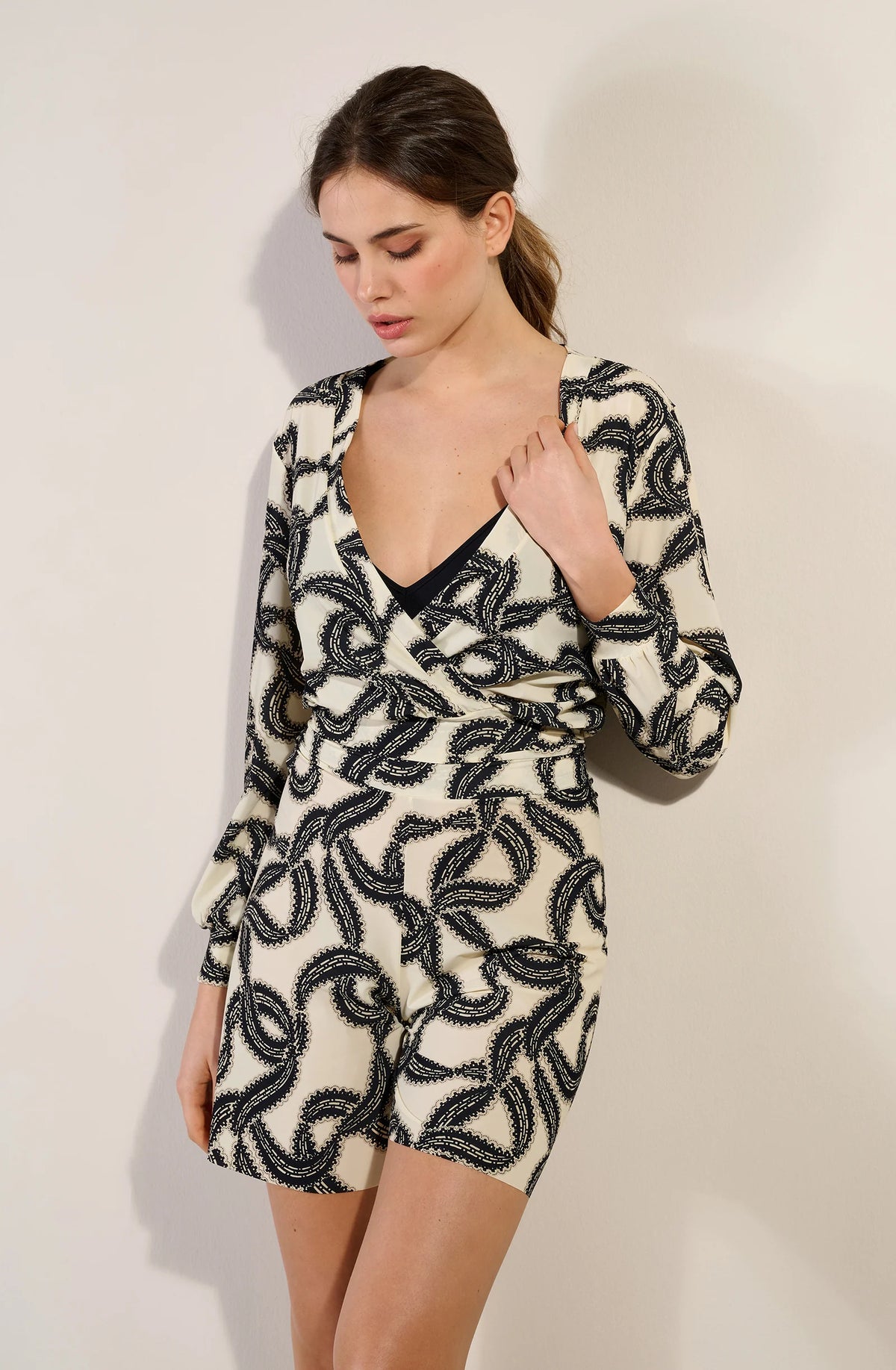 chama Printed long-sleeve top BALLERINA