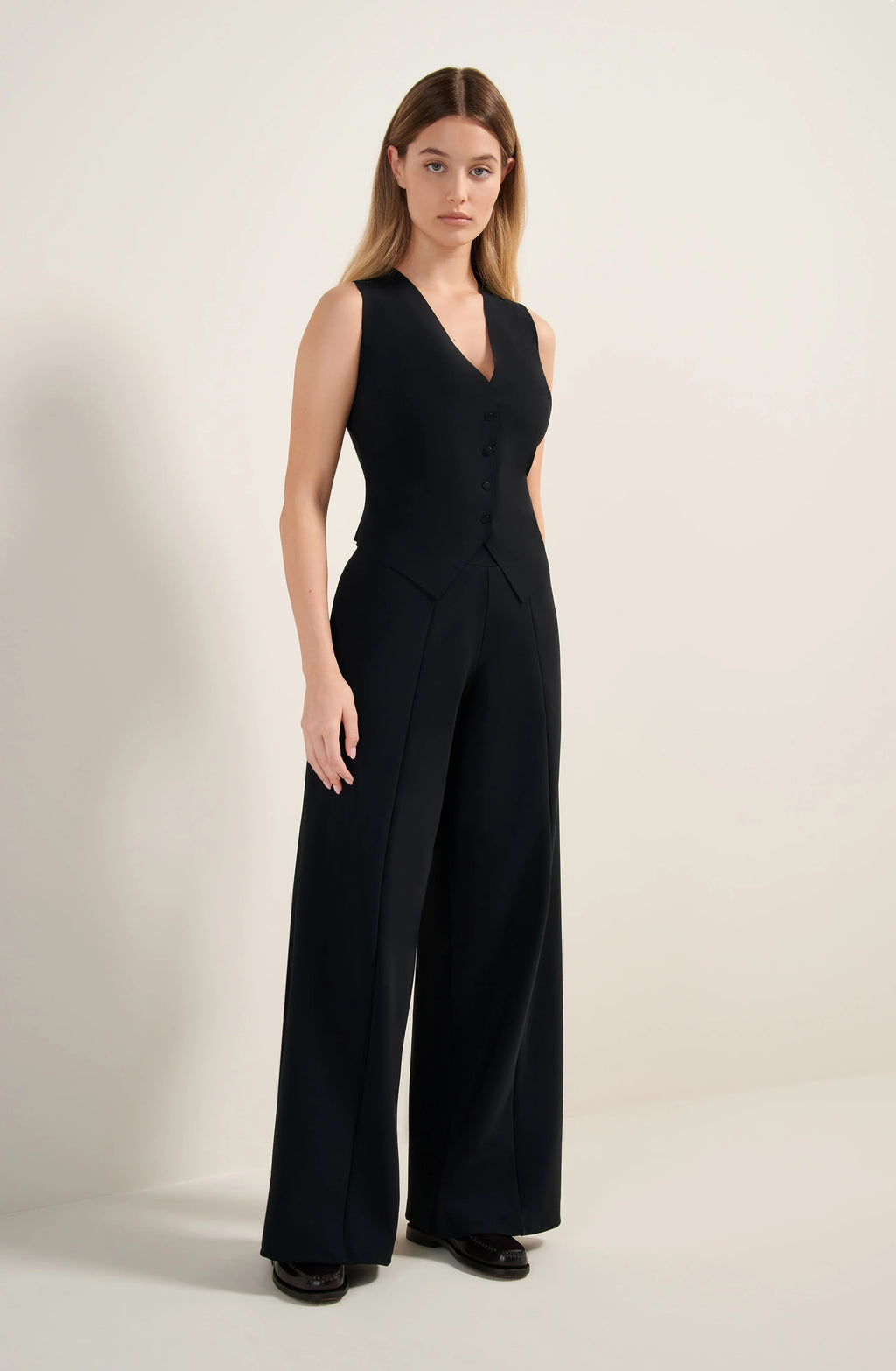peggy Wide black trousers