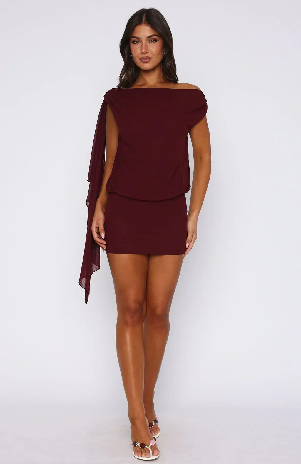 Mini-robe Rêves Siciliens Couleur Vin