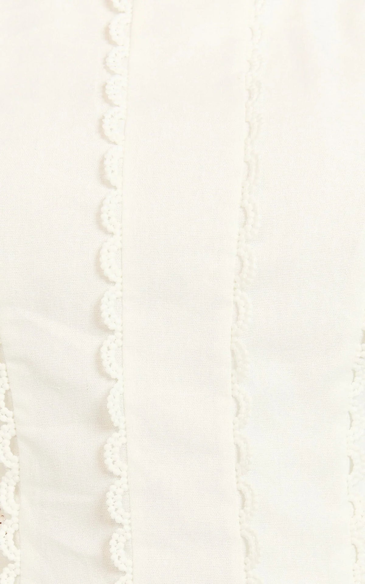 Laila Mini Linen Blend Dress - High Neck Side Cut Out Puff Sleeve Straight Dress in Off White