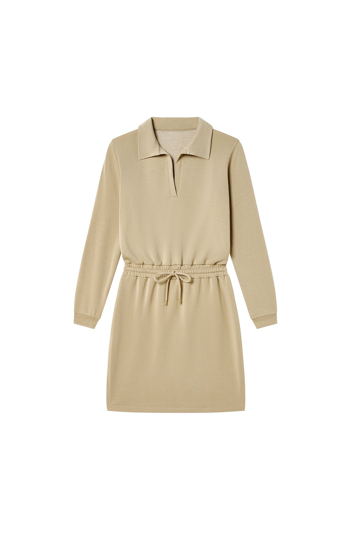 robine Long-sleeved sand-colored sweatshirt dress