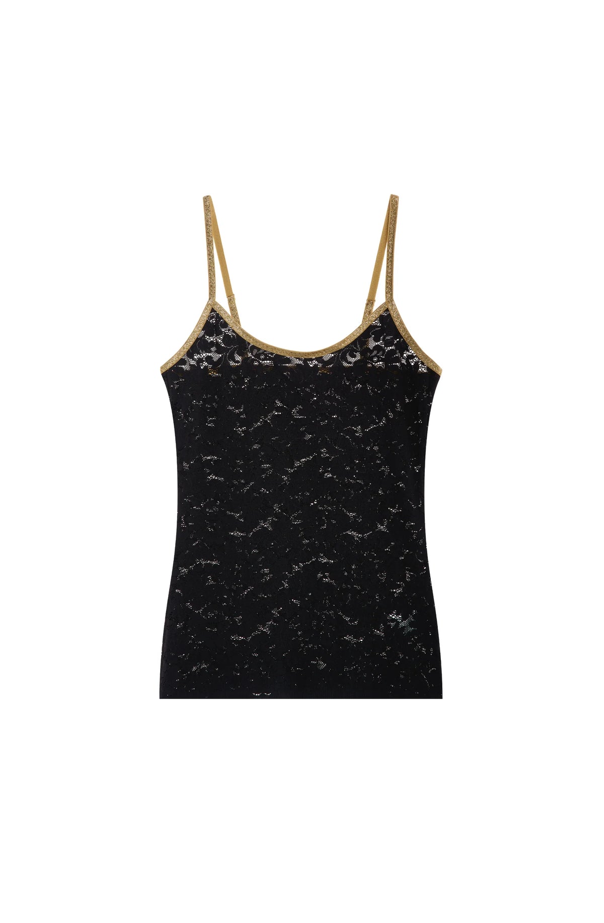spencer Top biscuit en dentelle et lurex