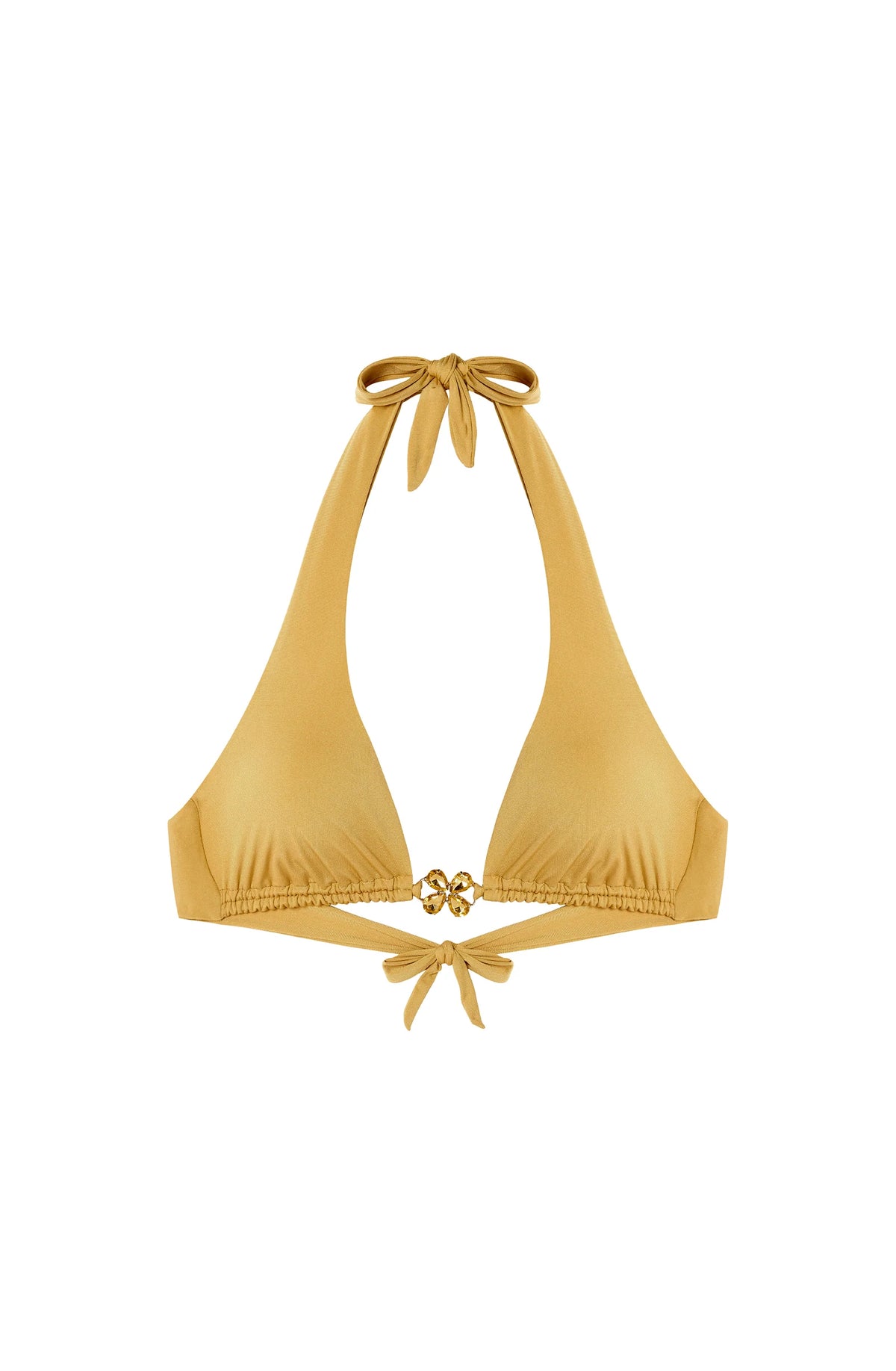 sidra Gold bikini top with jewels
