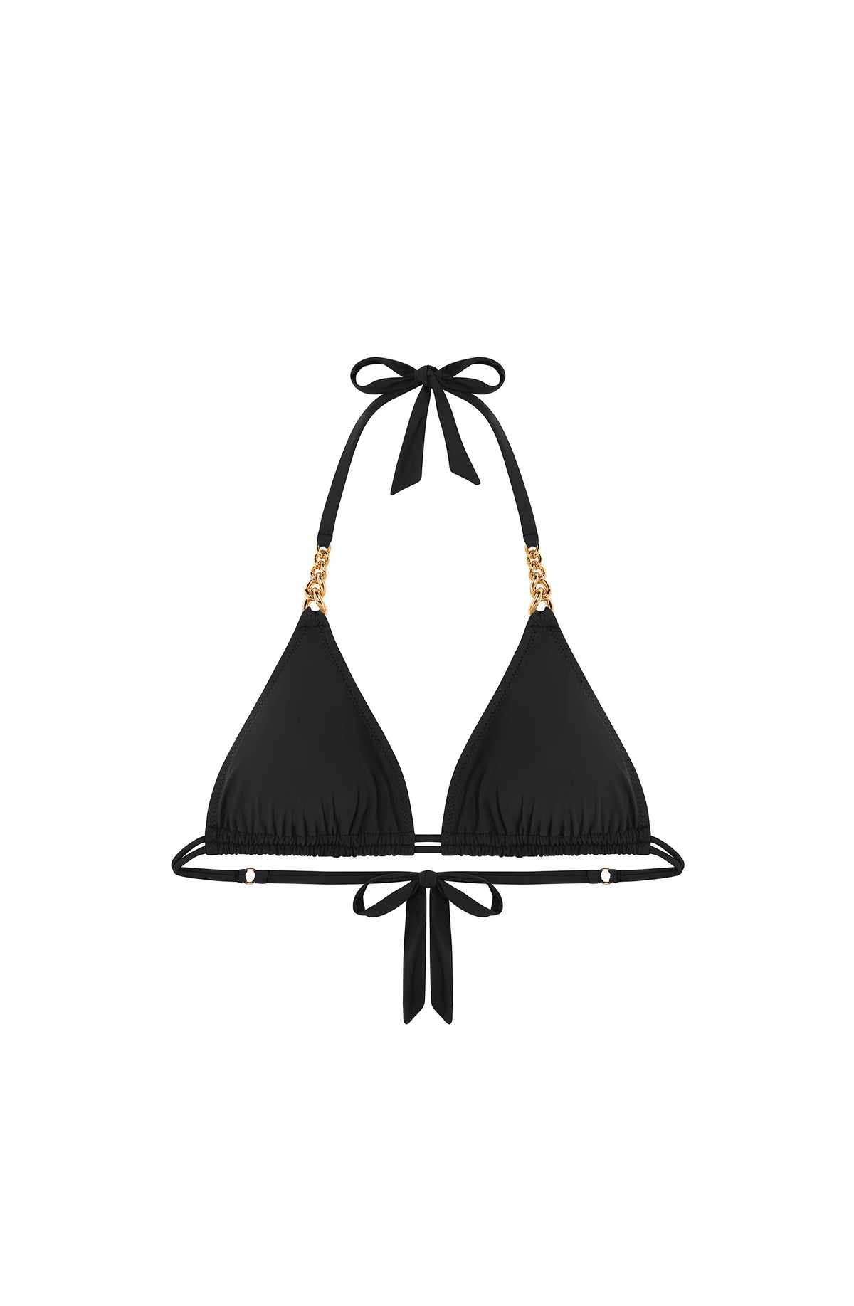 quinn Black triangle bikini top with jewels