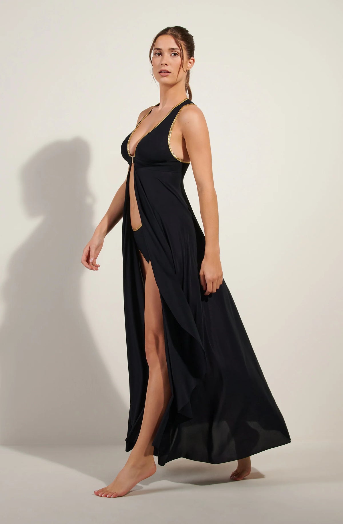 rosane Long white dress opened at the front