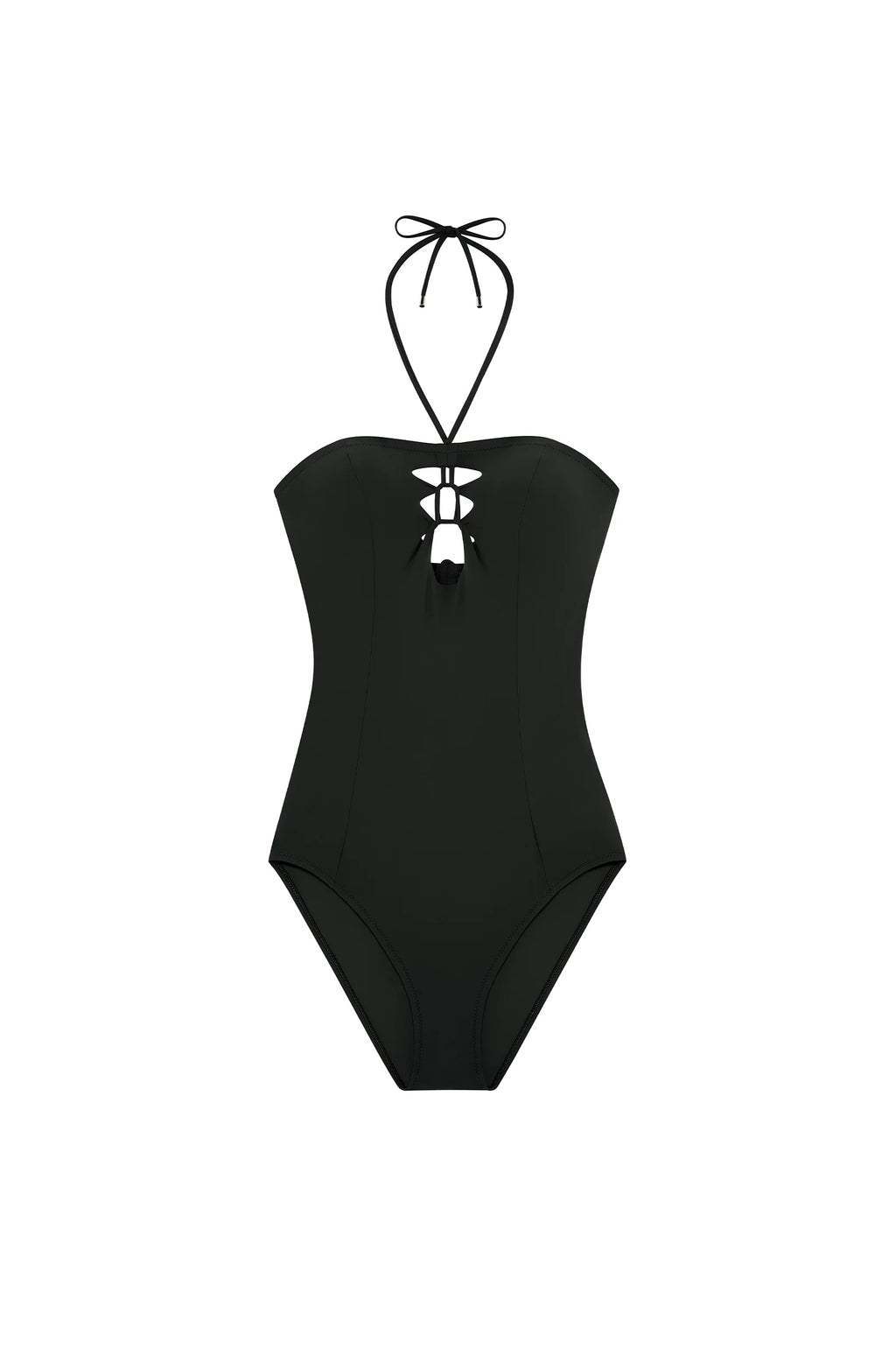 lalia Black one-piece bandeau swimsuit