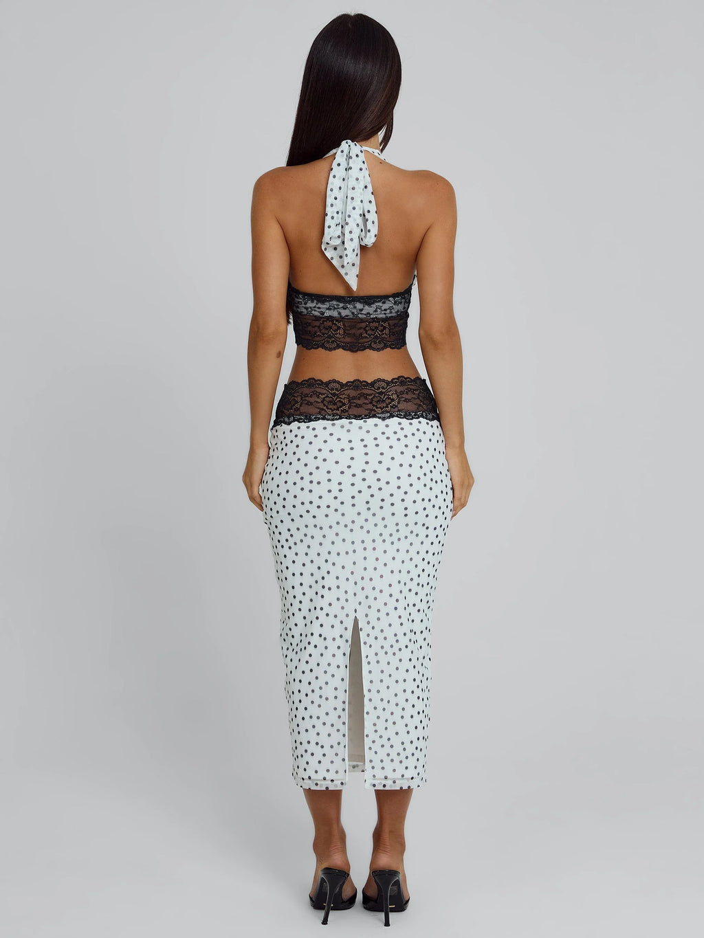 Jazara Midi Skirt Black Polka Dot