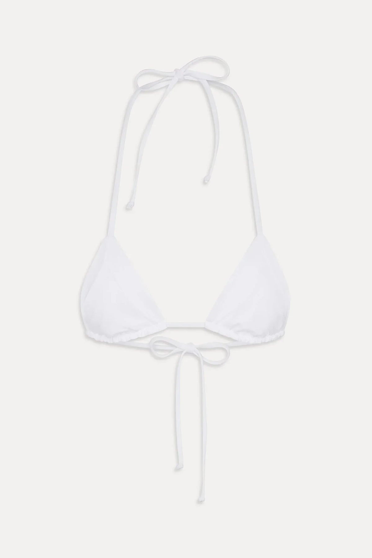 Haut de bikini triangle à col montant Sky - Blanc optique
