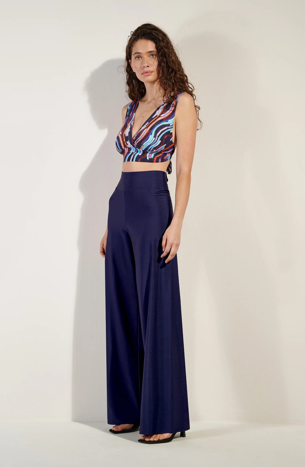 leto Printed sleeveless top NEON