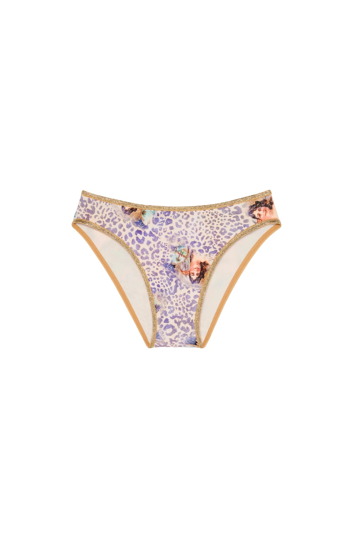 samy Printed bikini bottoms with scalloped hips