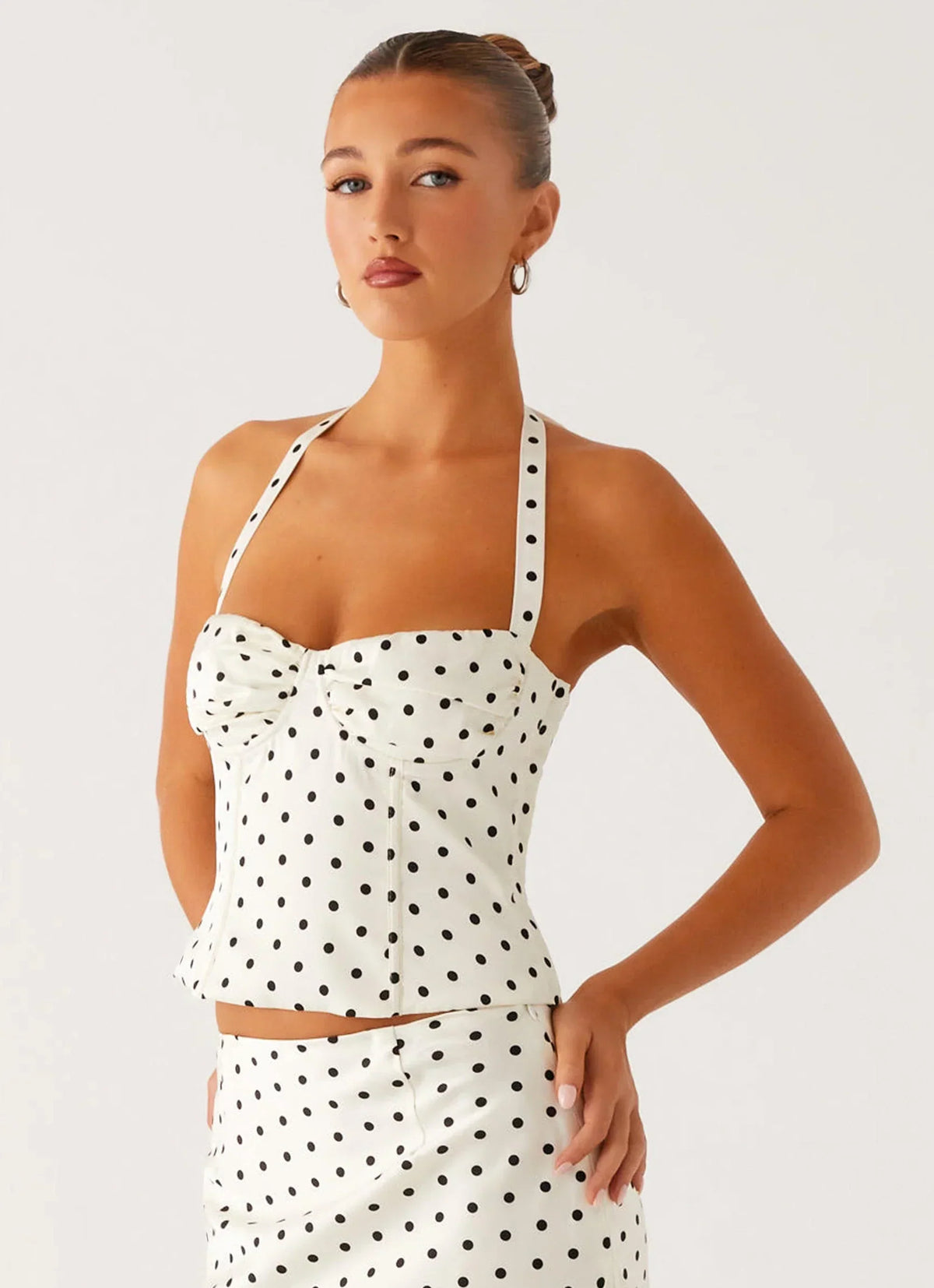 Breanne Top - Pois Blancs