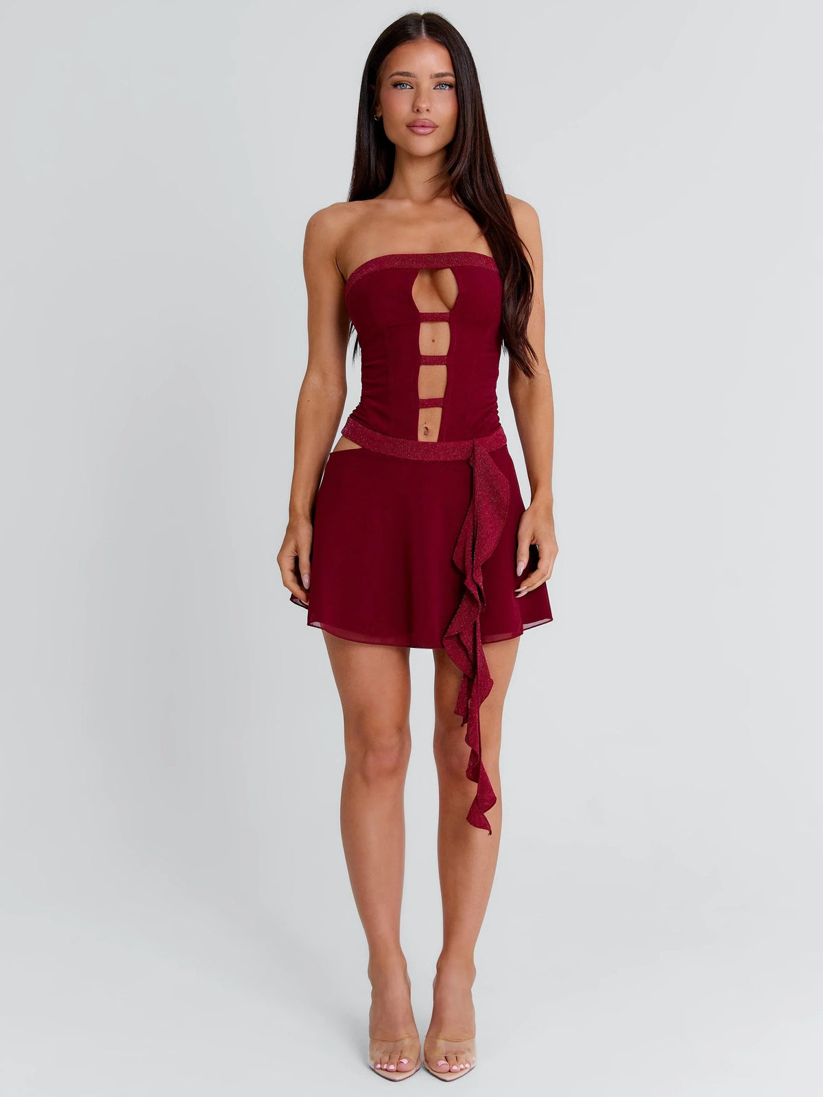 Mini-robe Nina bordeaux