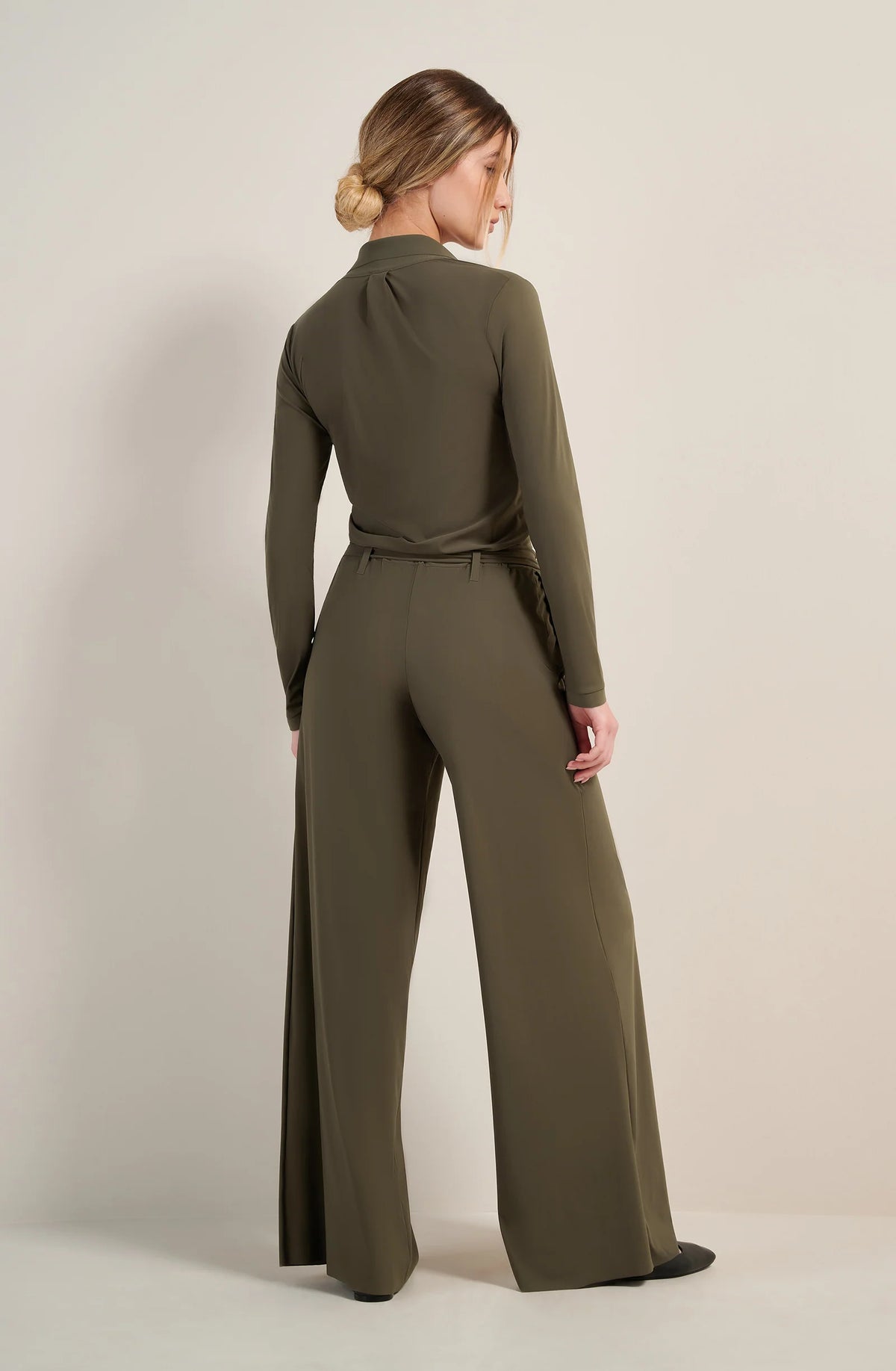 colbi Lichen green long-sleeved jumpsuit