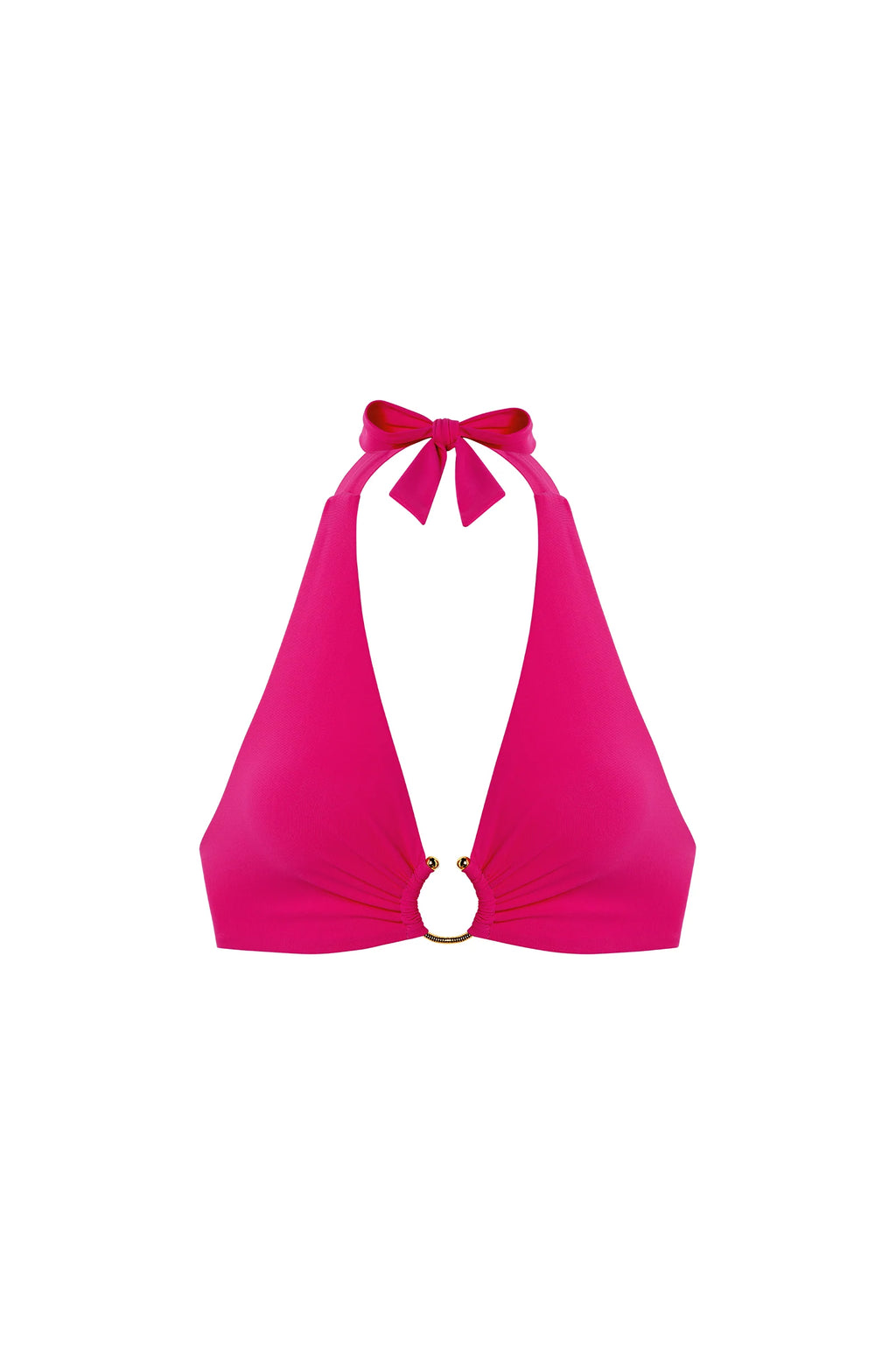 annae Black V low-cut bikini top with jewels