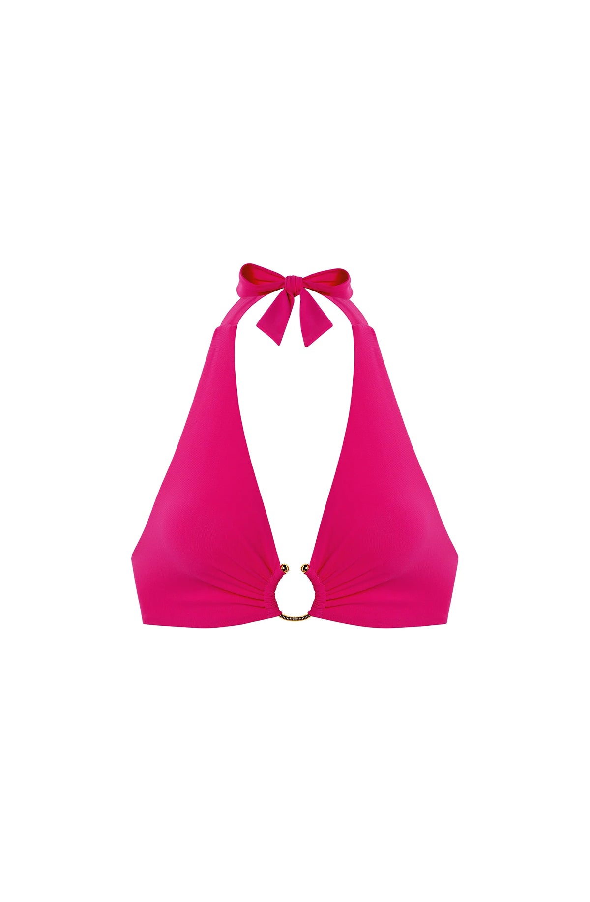 annae Black V low-cut bikini top with jewels