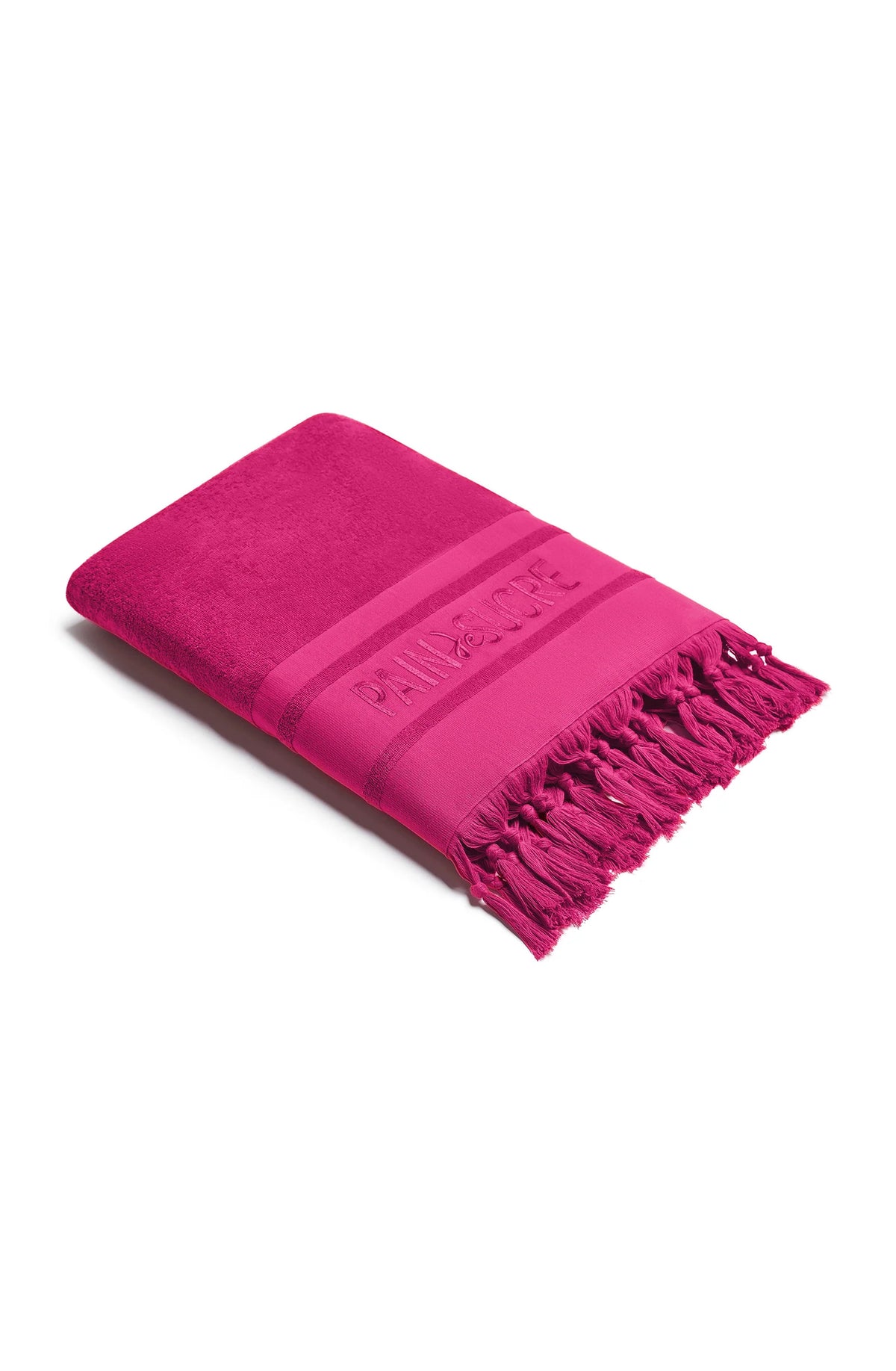 Serviette fouta en éponge brodée Zaina jade