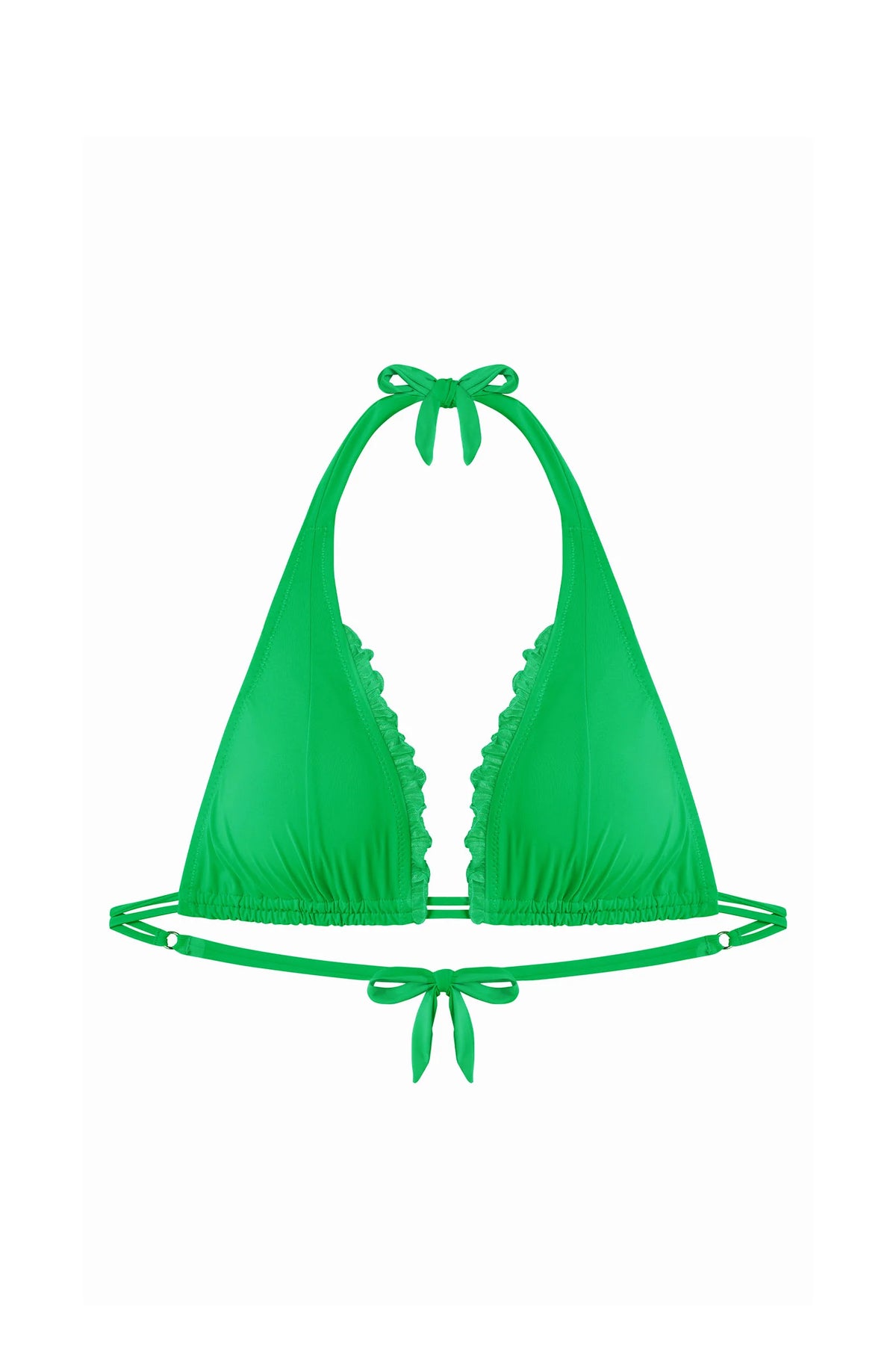 amelys Apple ruffled triangle bikini top