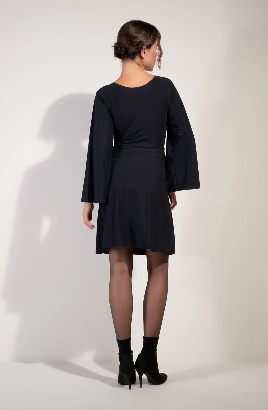 corey Short black dress with long sleeves
