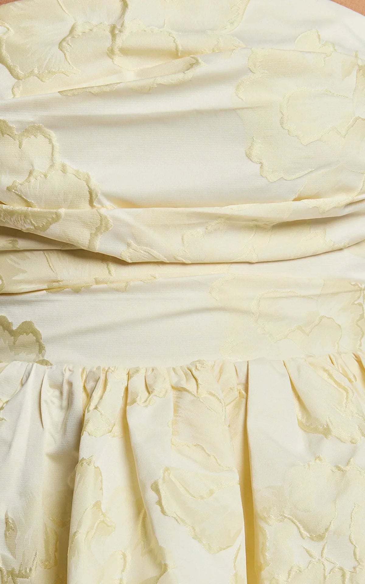 Robe courte Laure - Robe bustier en jacquard couleur citron