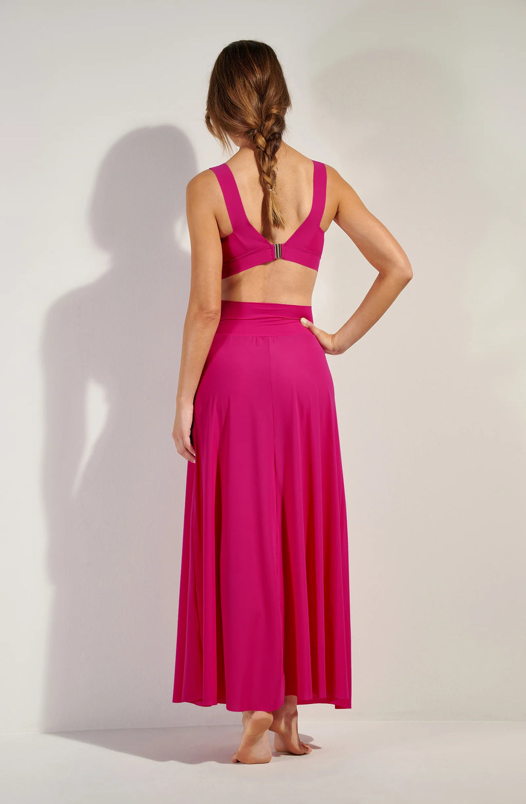 jaya Long madder red multiposition skirt
