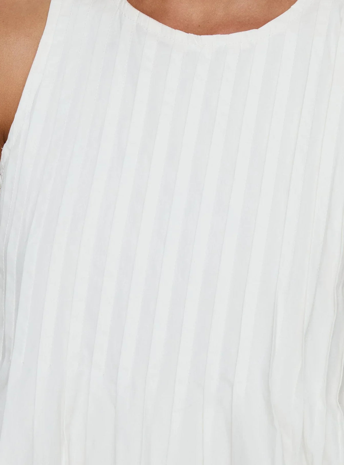 Robe mini plissée Dreamboat blanche