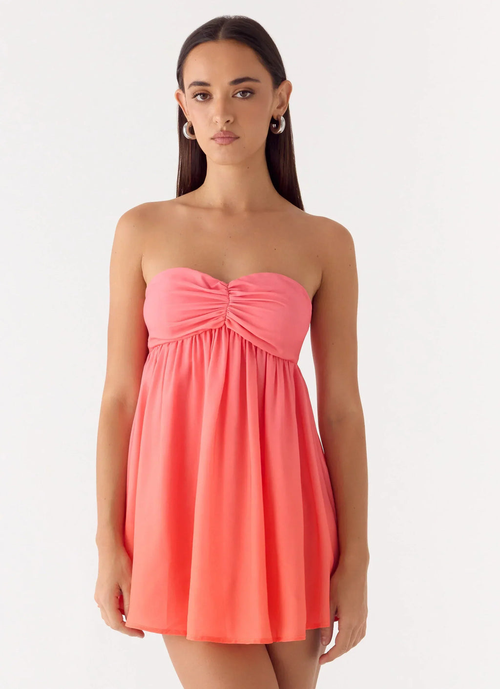 Mini-robe bustier Elevare - Ombre coucher de soleil