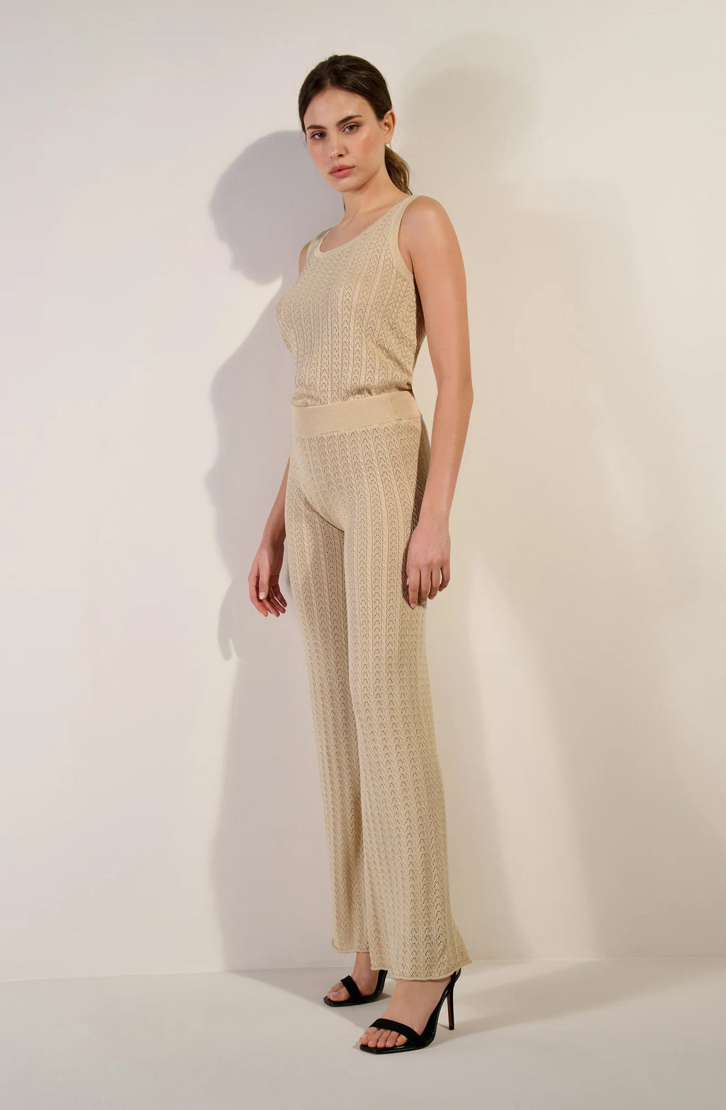 dricia Beige tank knitted top