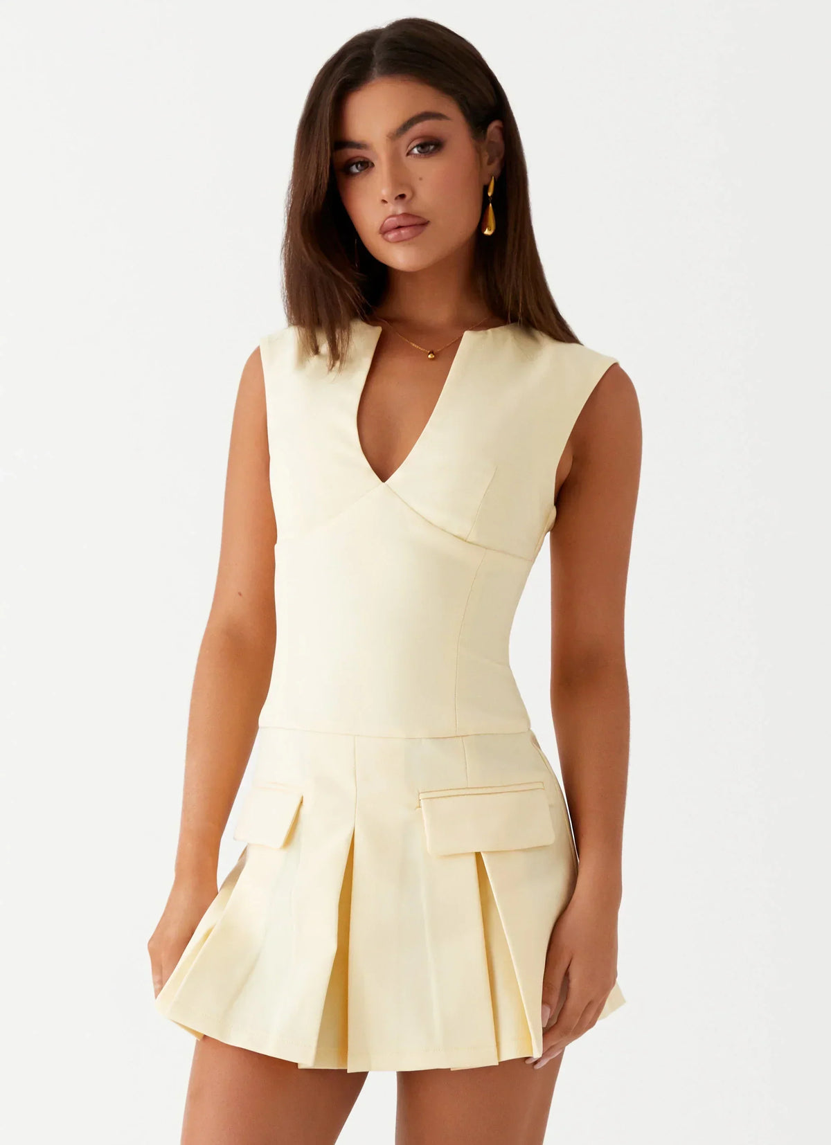 Mini-robe Cassia - Jaune