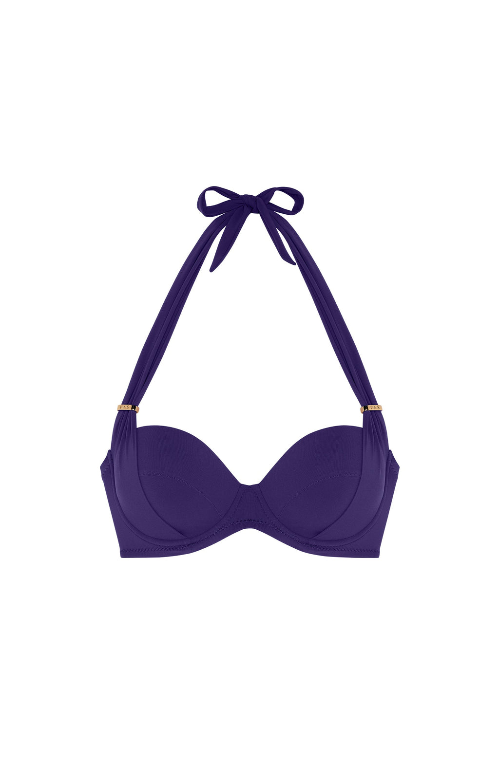 lisia Purple half-cup underwired bikini top