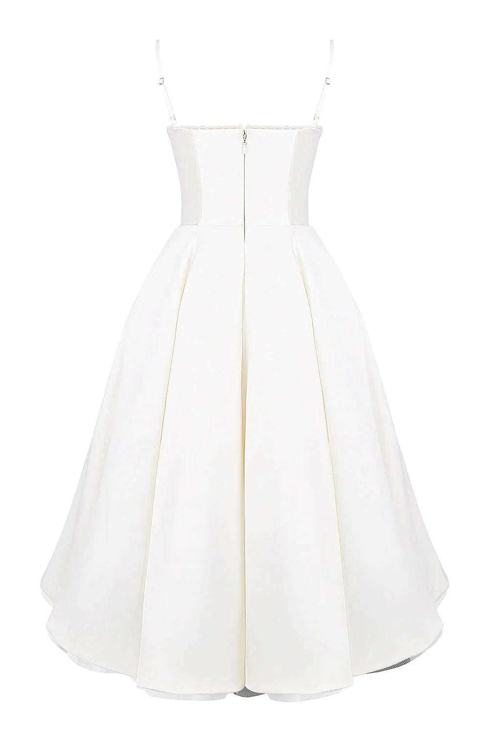 white tulle midi dress