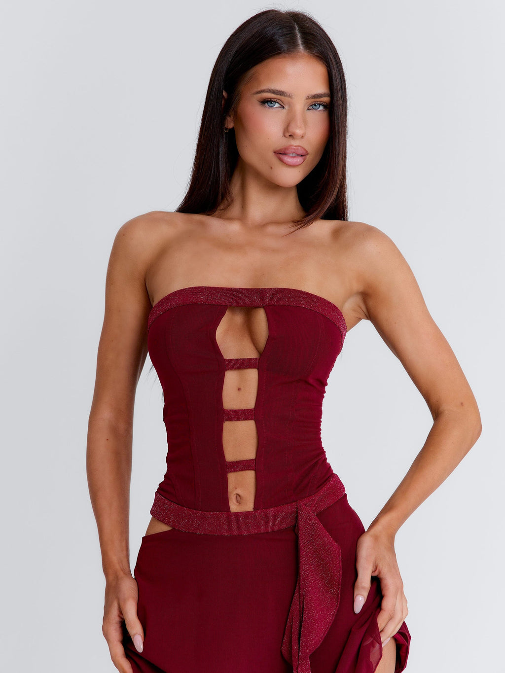 Mini-robe Nina bordeaux