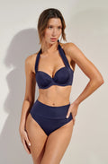 tobago Navy high-waisted bikini bottom