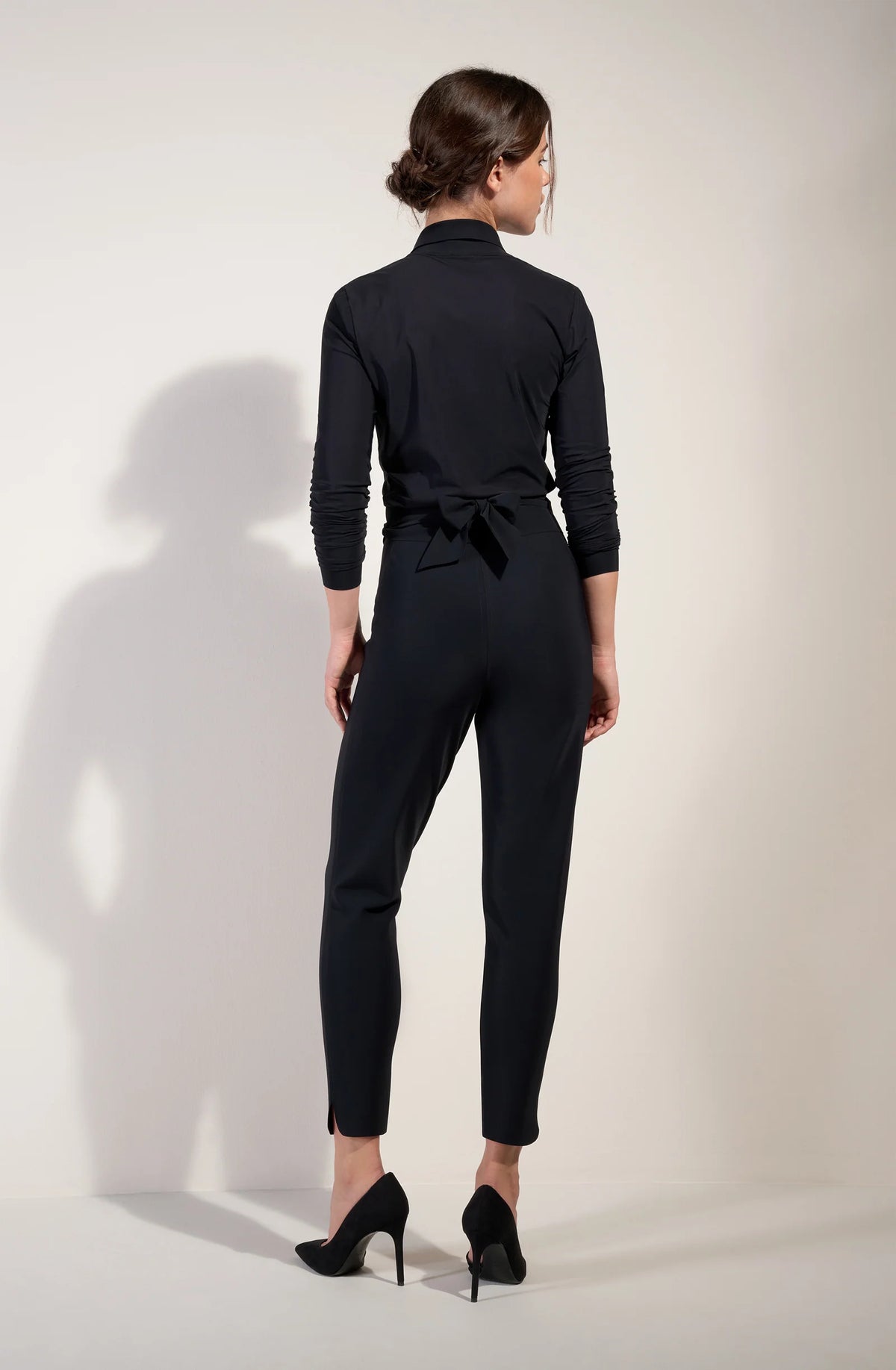 poppy Black high-waisted pants