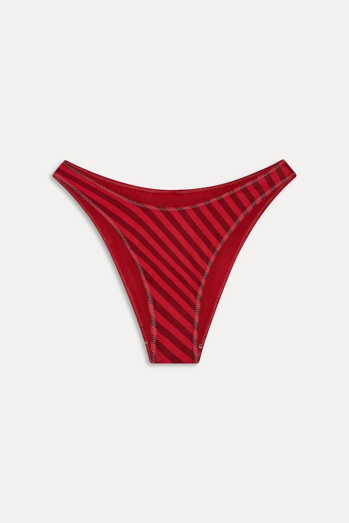 x JENNIE Bas de bikini en satin Dove - Rayures printanières