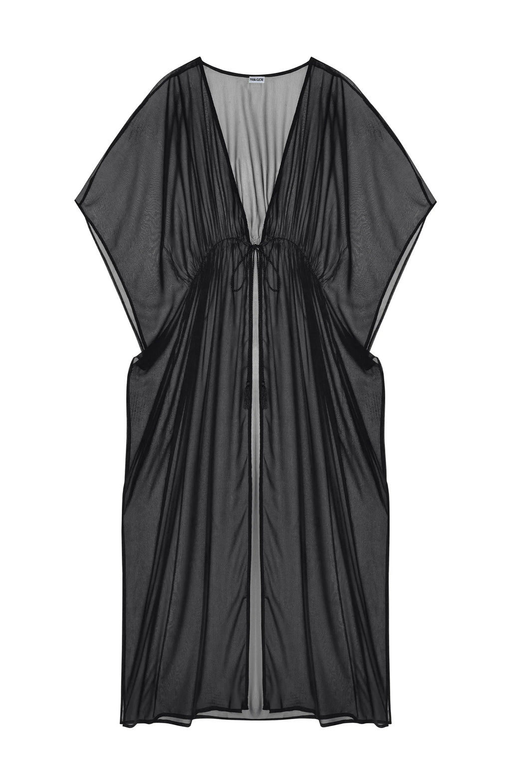 azora Long black dress slit on the sides