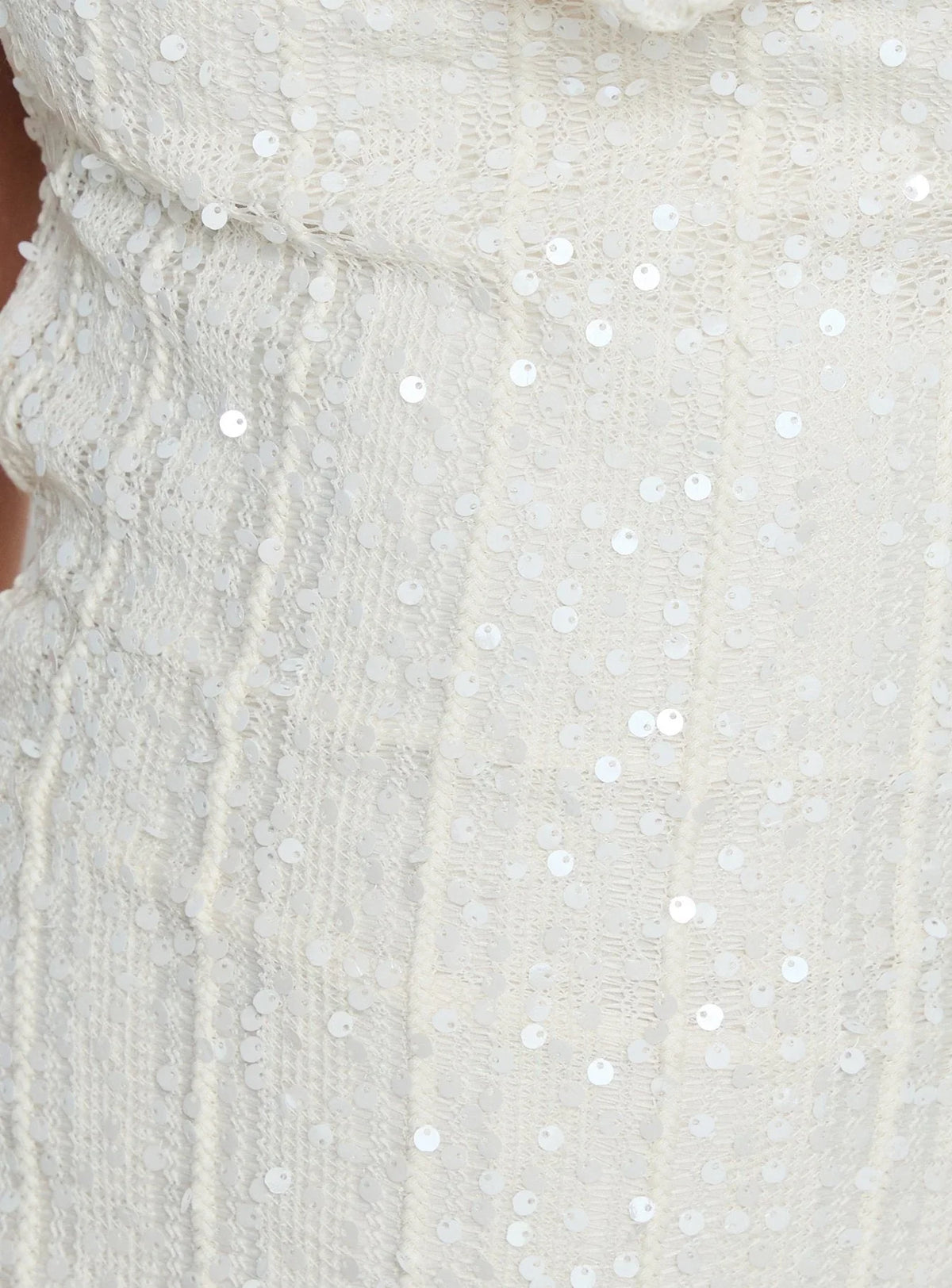 Mini-robe à paillettes dos nu Kaimeila crème