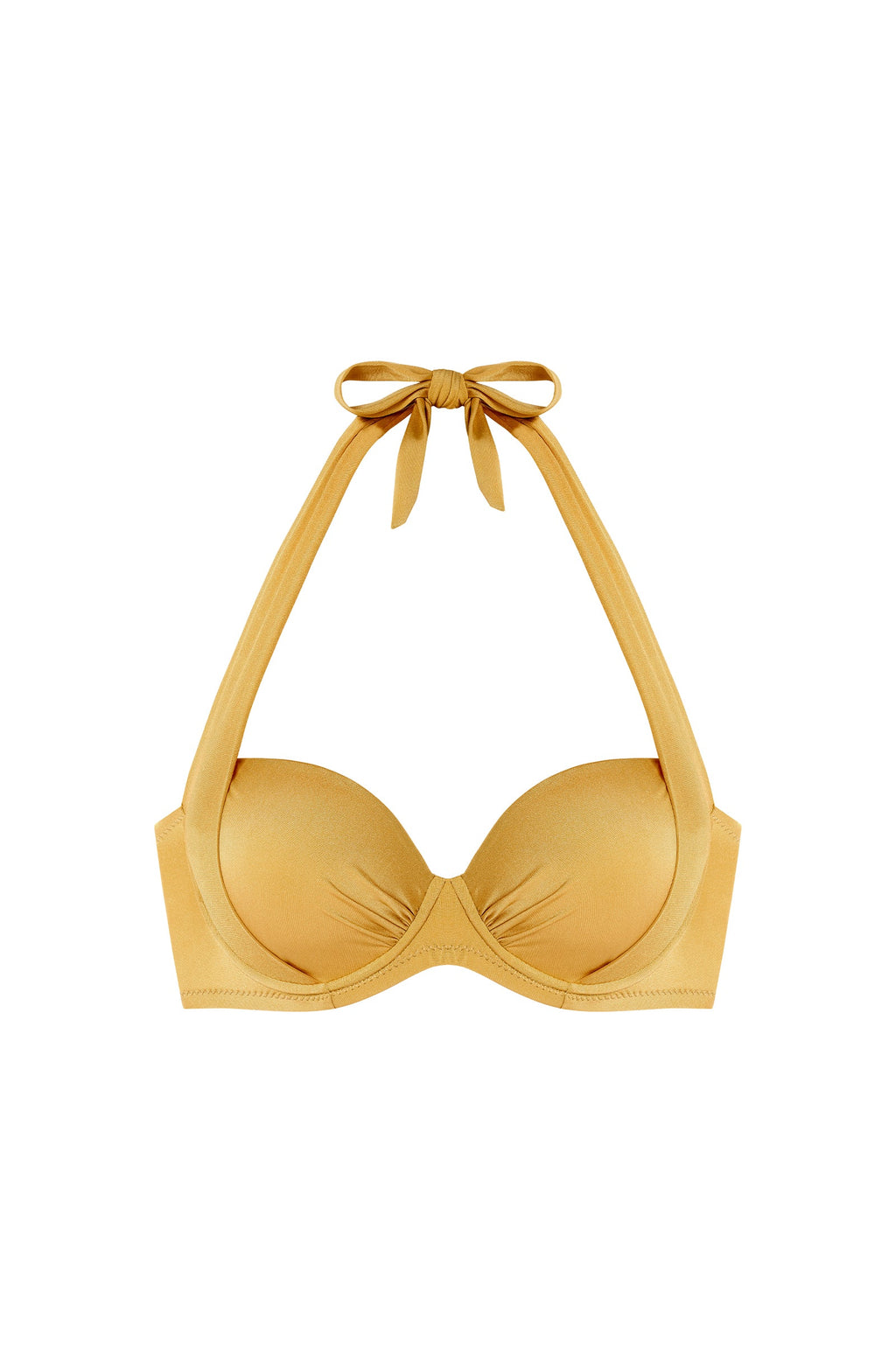 django Gold half-cup bikini top