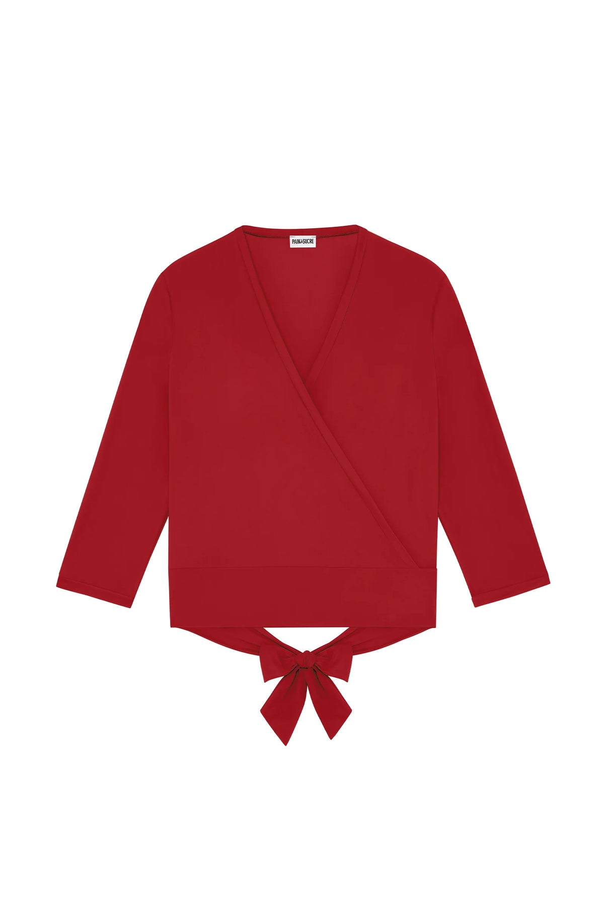 luiza Sapphire Long Sleeve Wrap Top