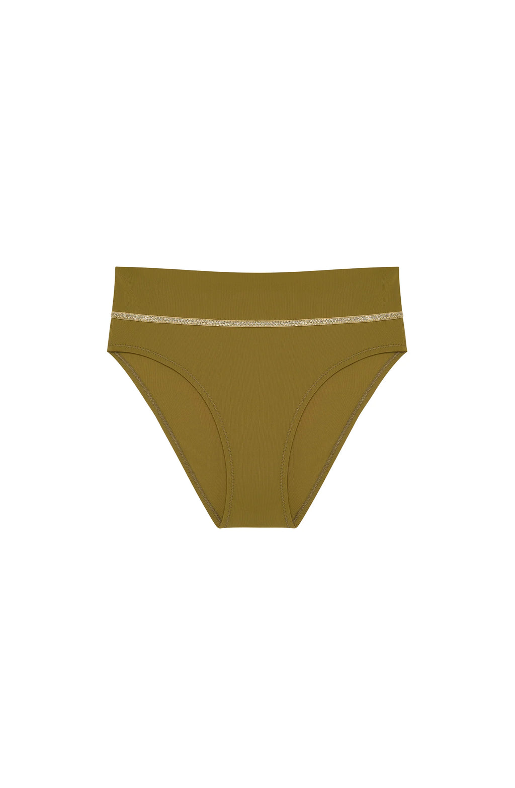 torio Bronze and gold high-waisted bikini bottoms