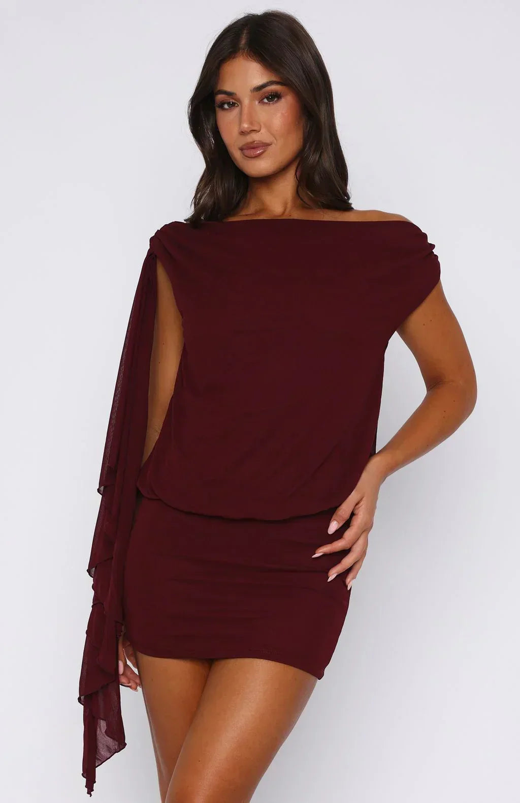 Mini-robe Rêves Siciliens Couleur Vin