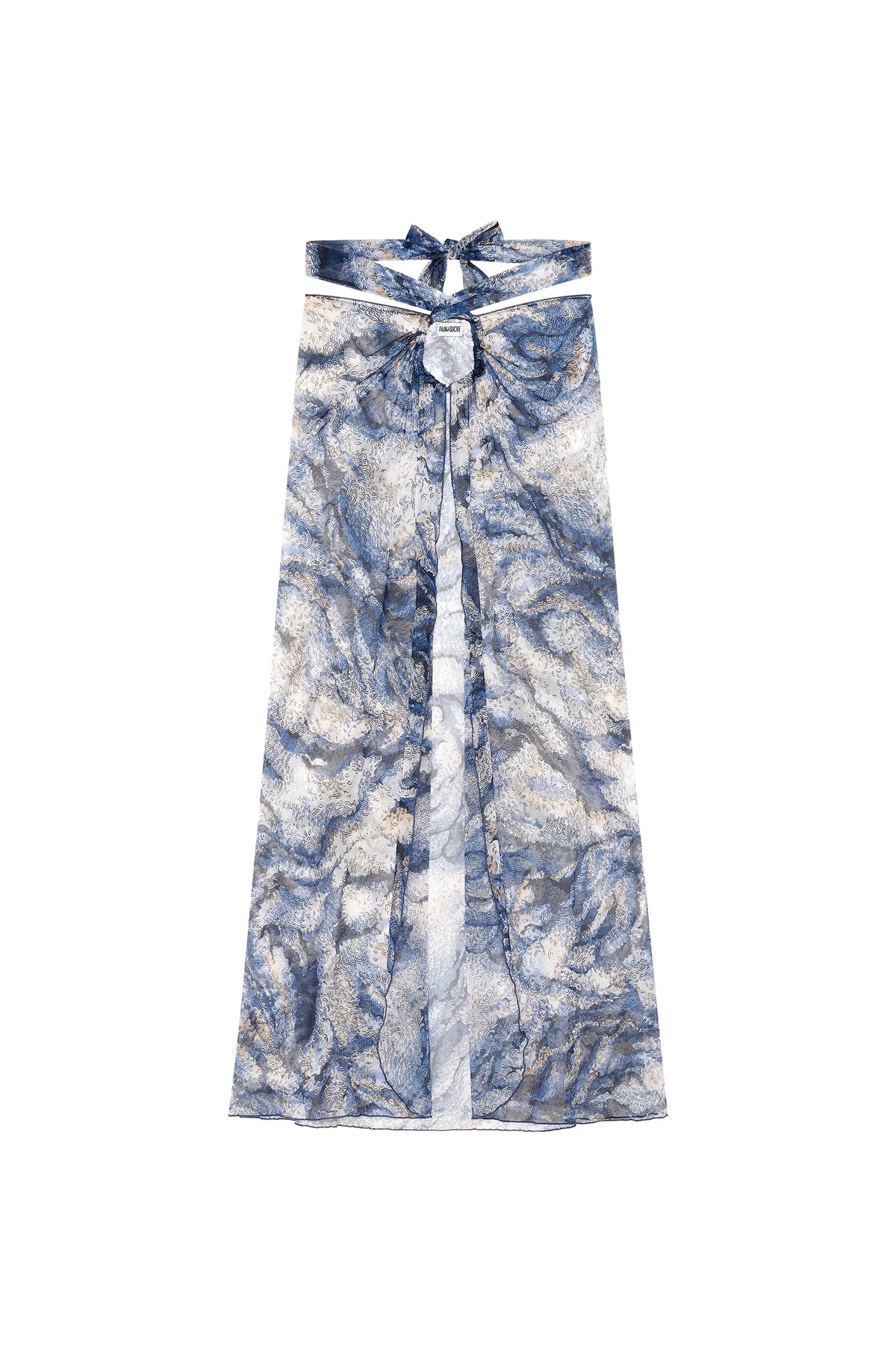 joris Printed multi-position pareo skirt in tulle