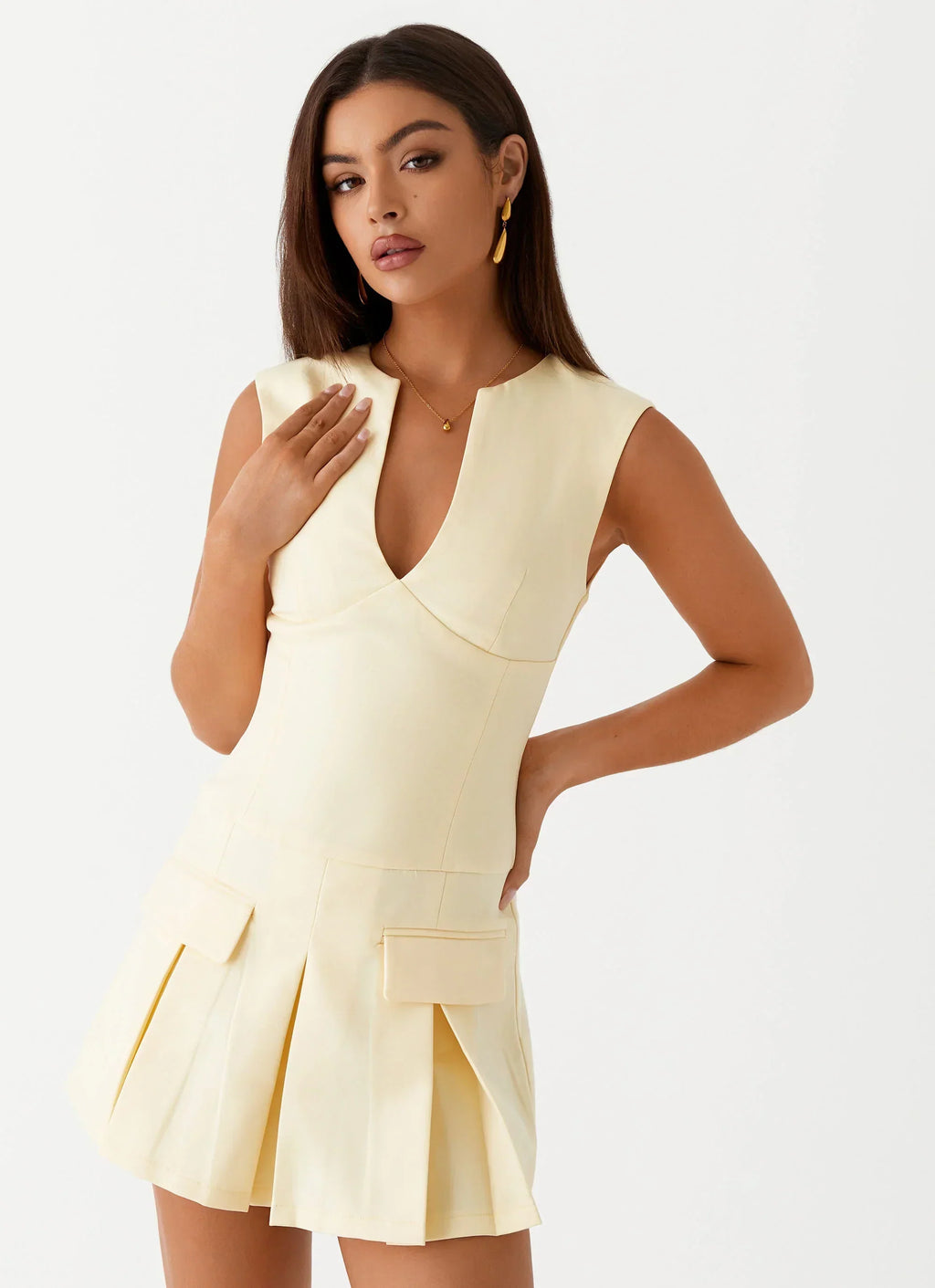 Mini-robe Cassia - Jaune