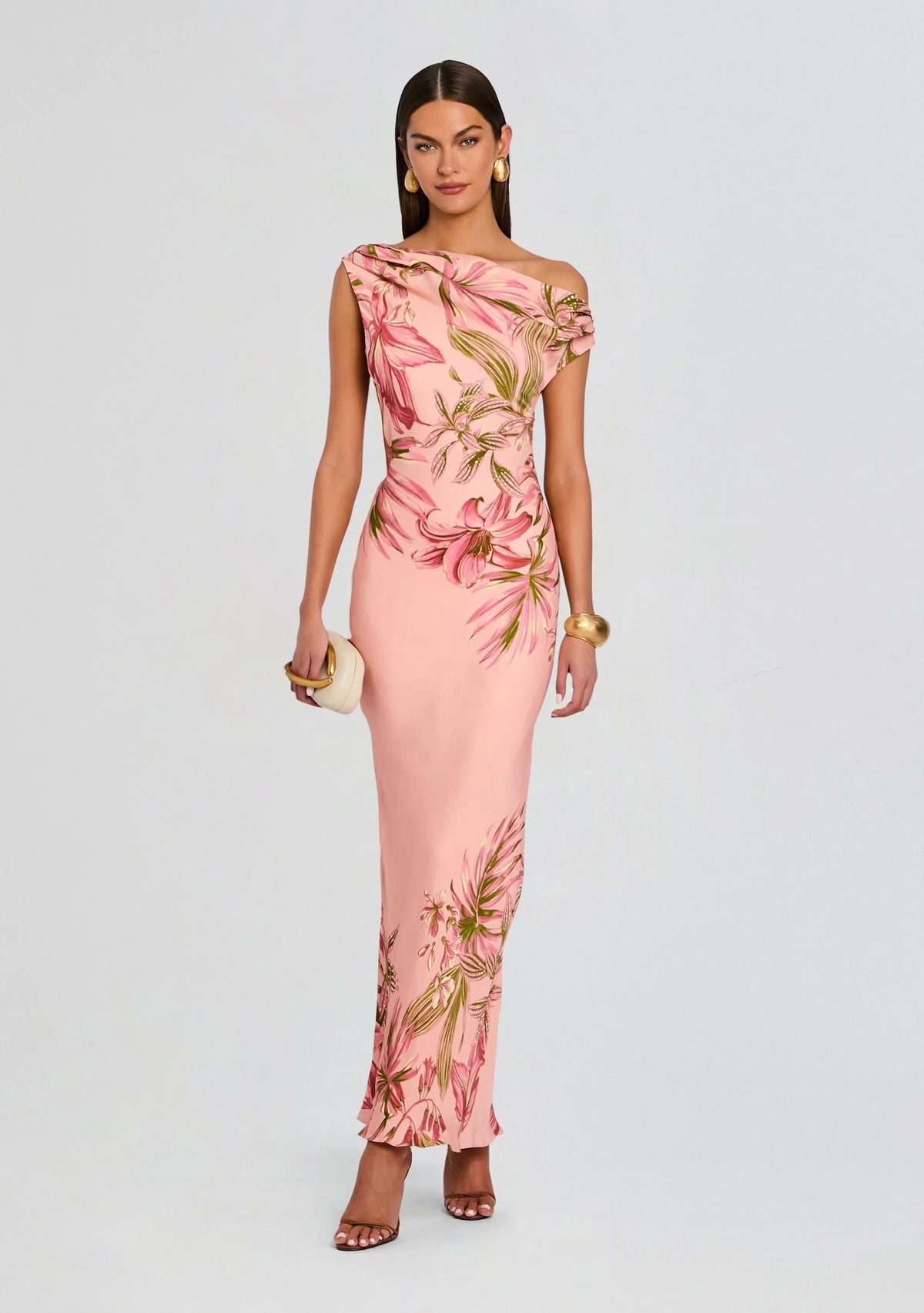 Robe longue asymétrique Cain