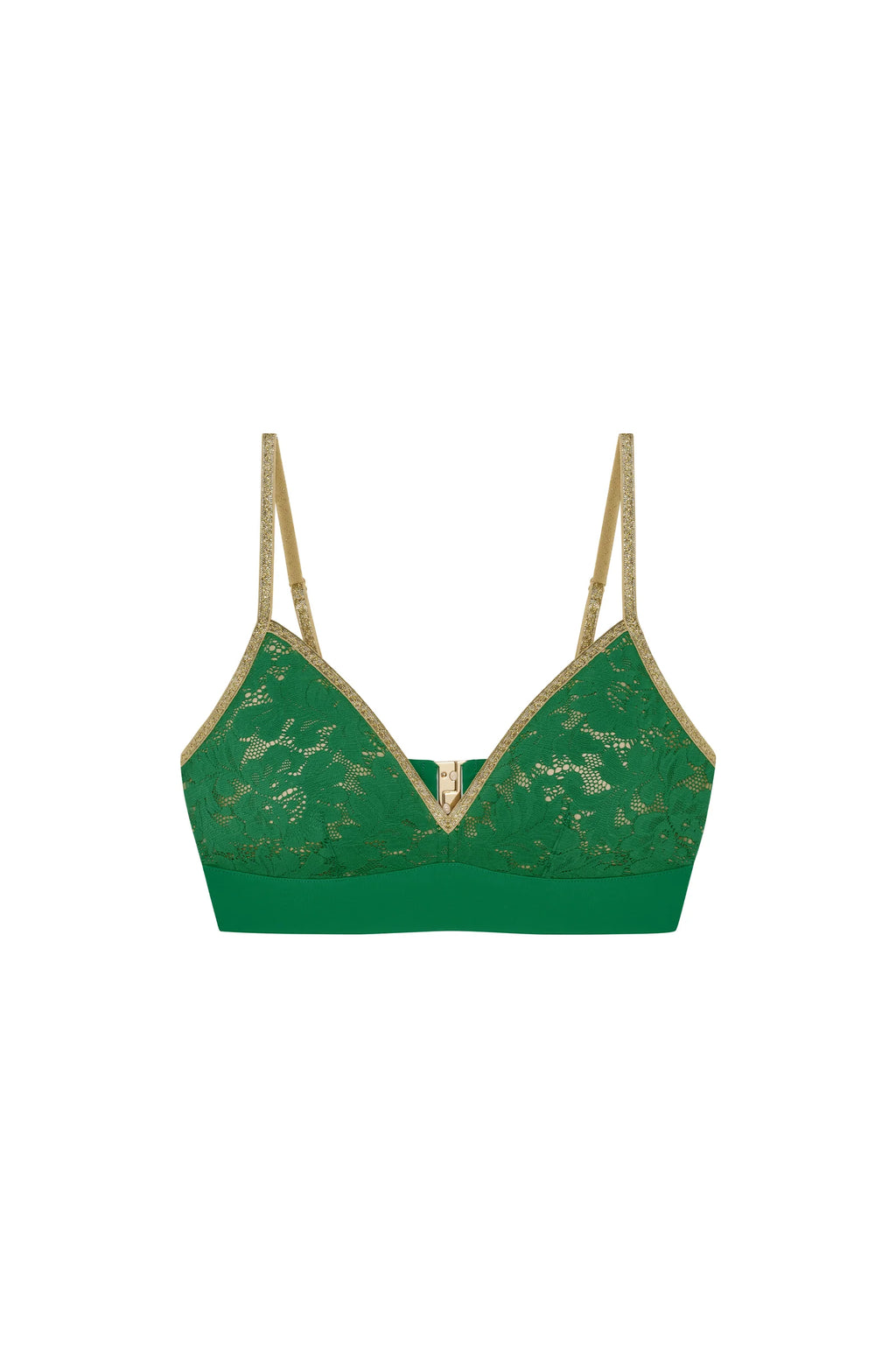 Soutien-gorge triangle en mousse blanc Swann et dentelle lurex