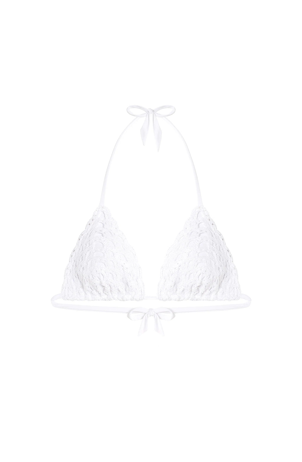 Haut de maillot de bain triangle blanc medee