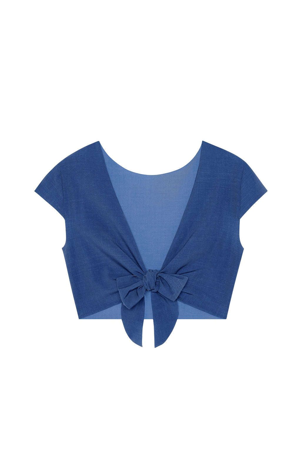 tako Sapphire wrap crop top