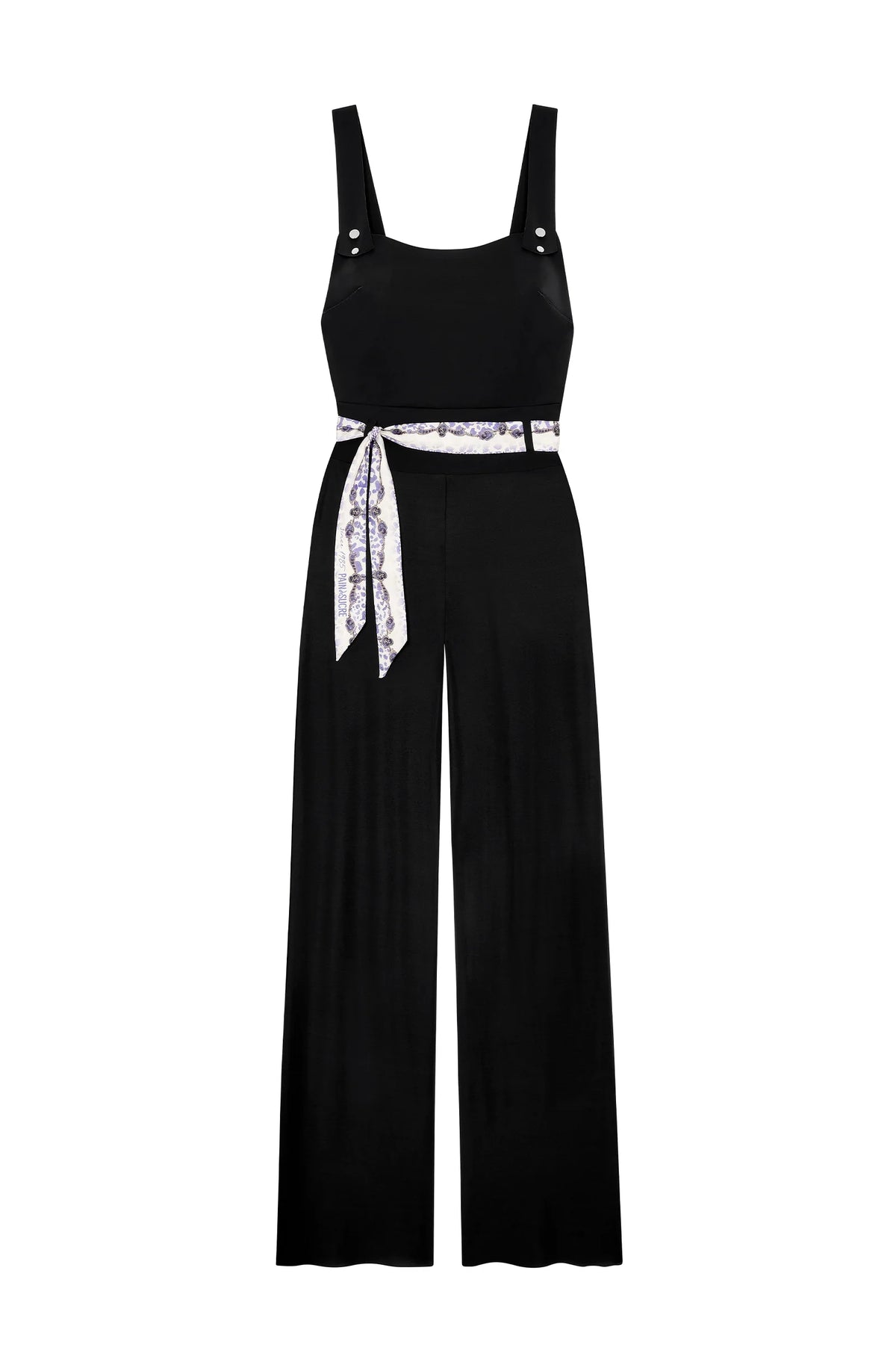 cira Black slim-fit overalls