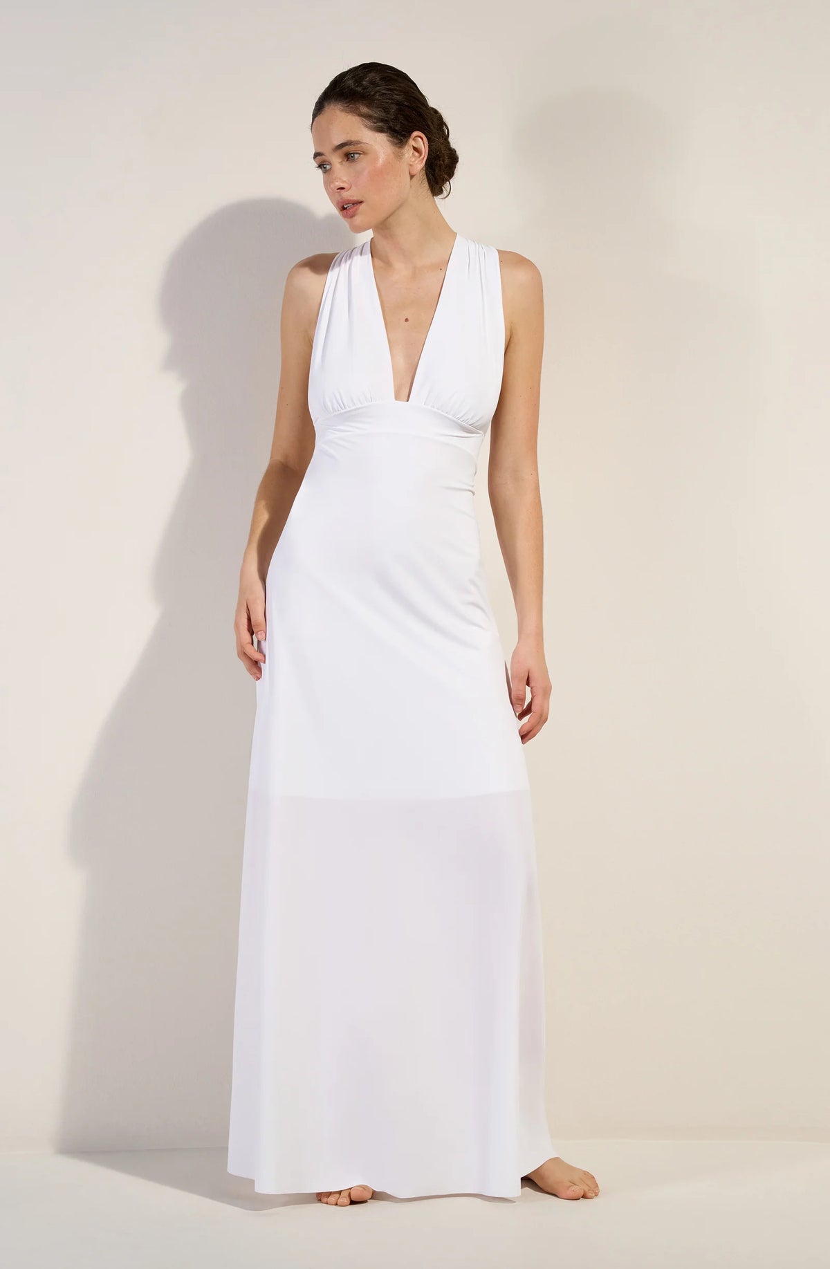 Robe longue dorée Reena