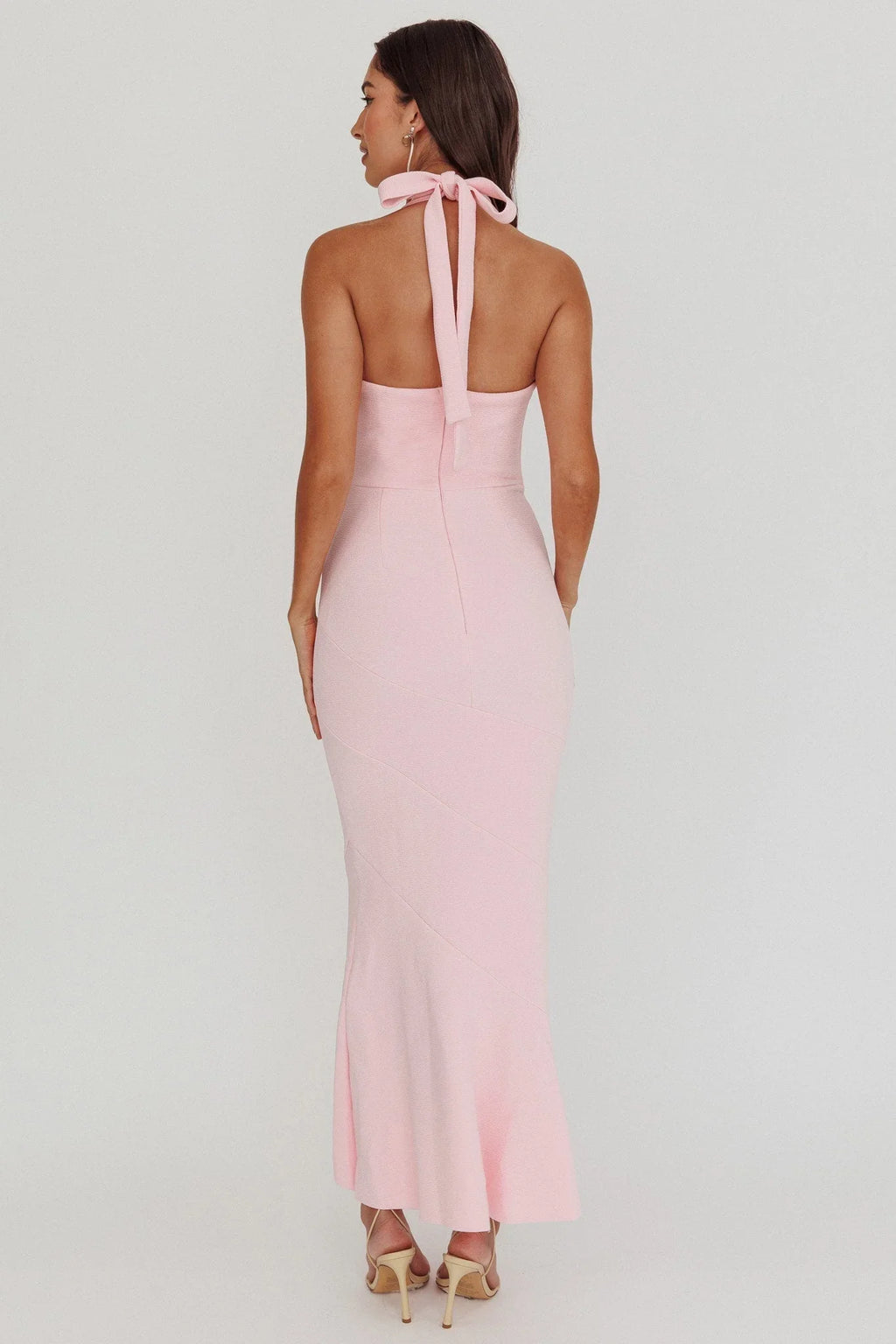Robe midi dos nu Fire Of Stars rose