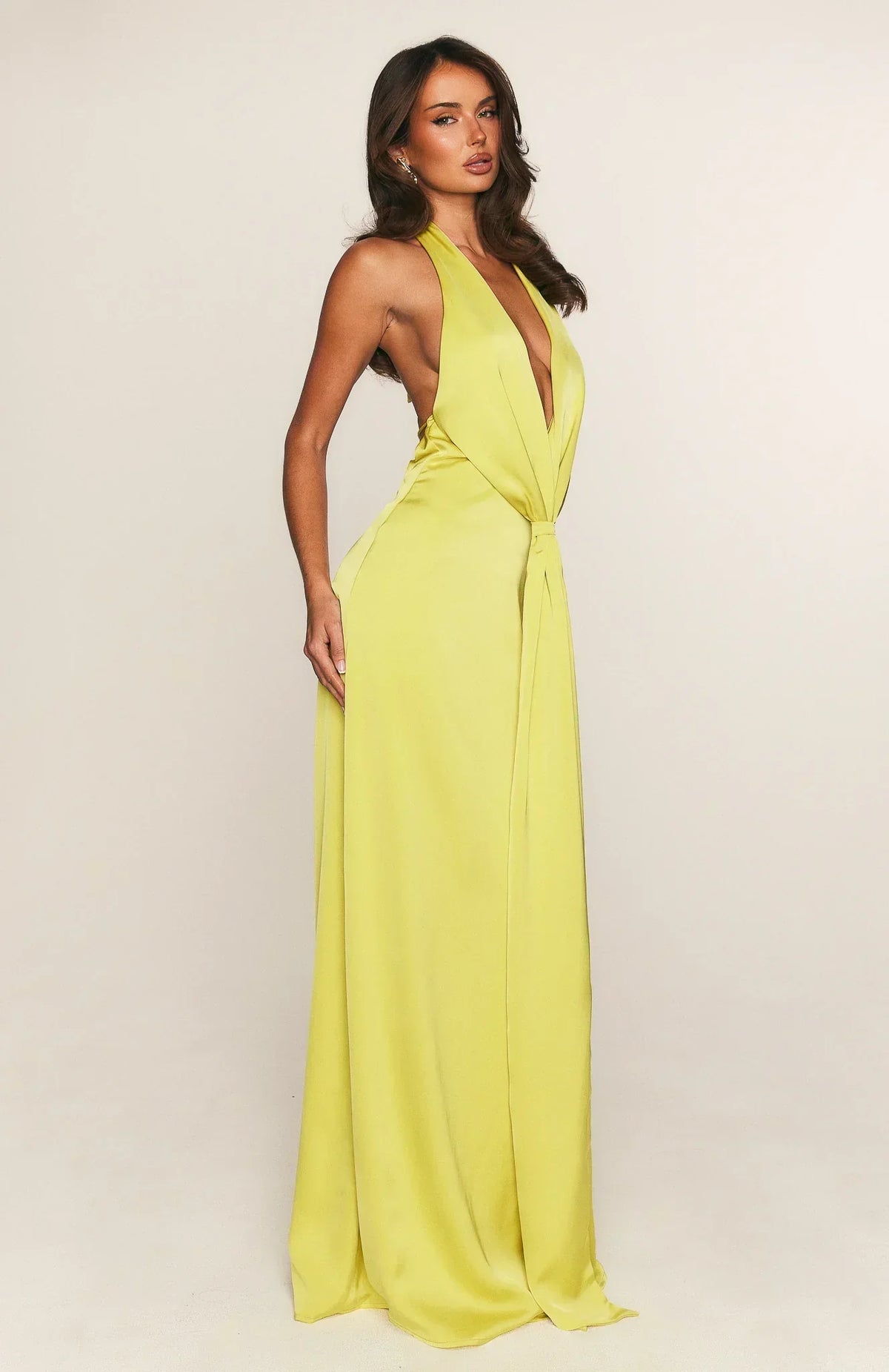 Robe longue Delicate Delight Chartreuse